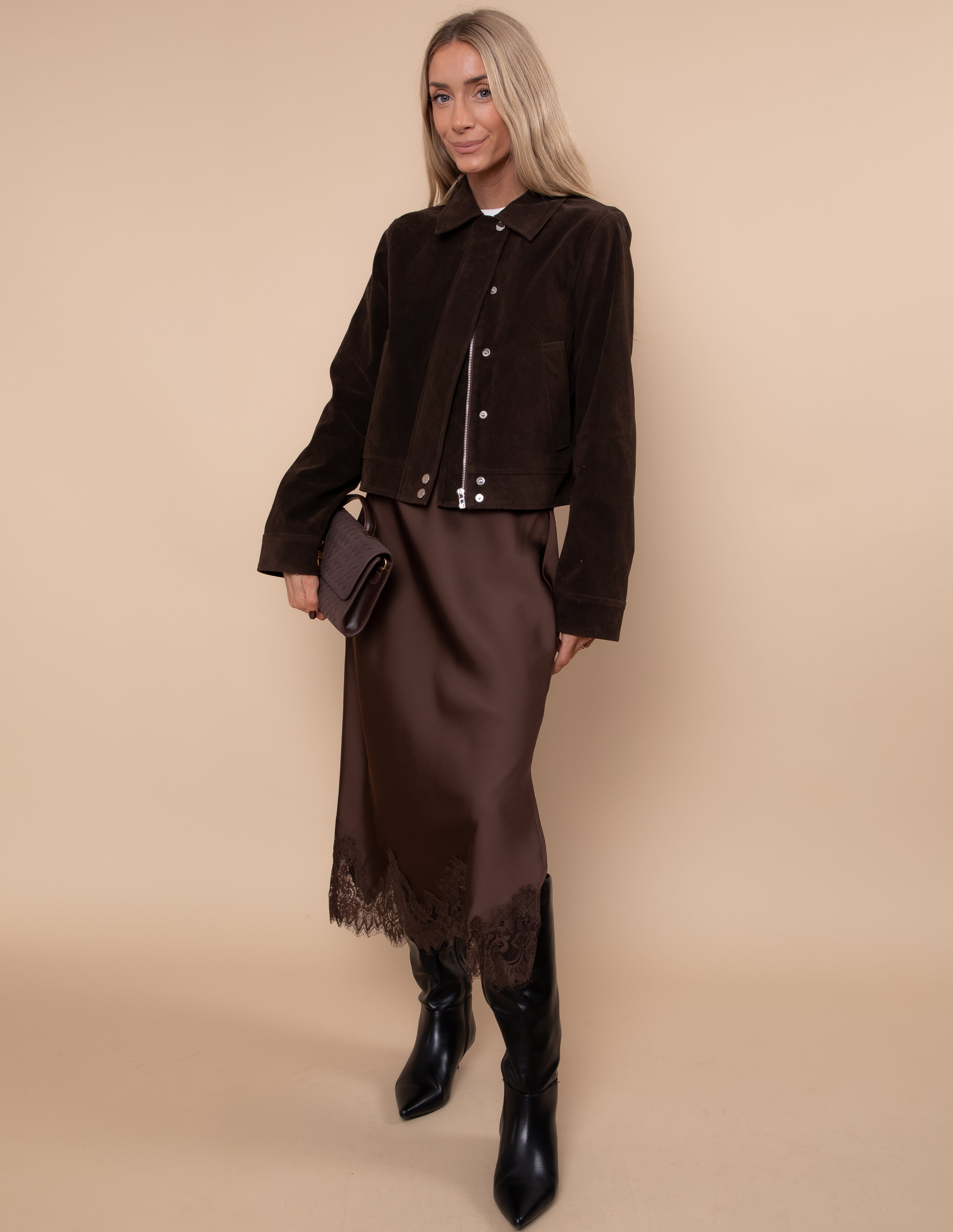 Midnight Mocha Lace Skirt