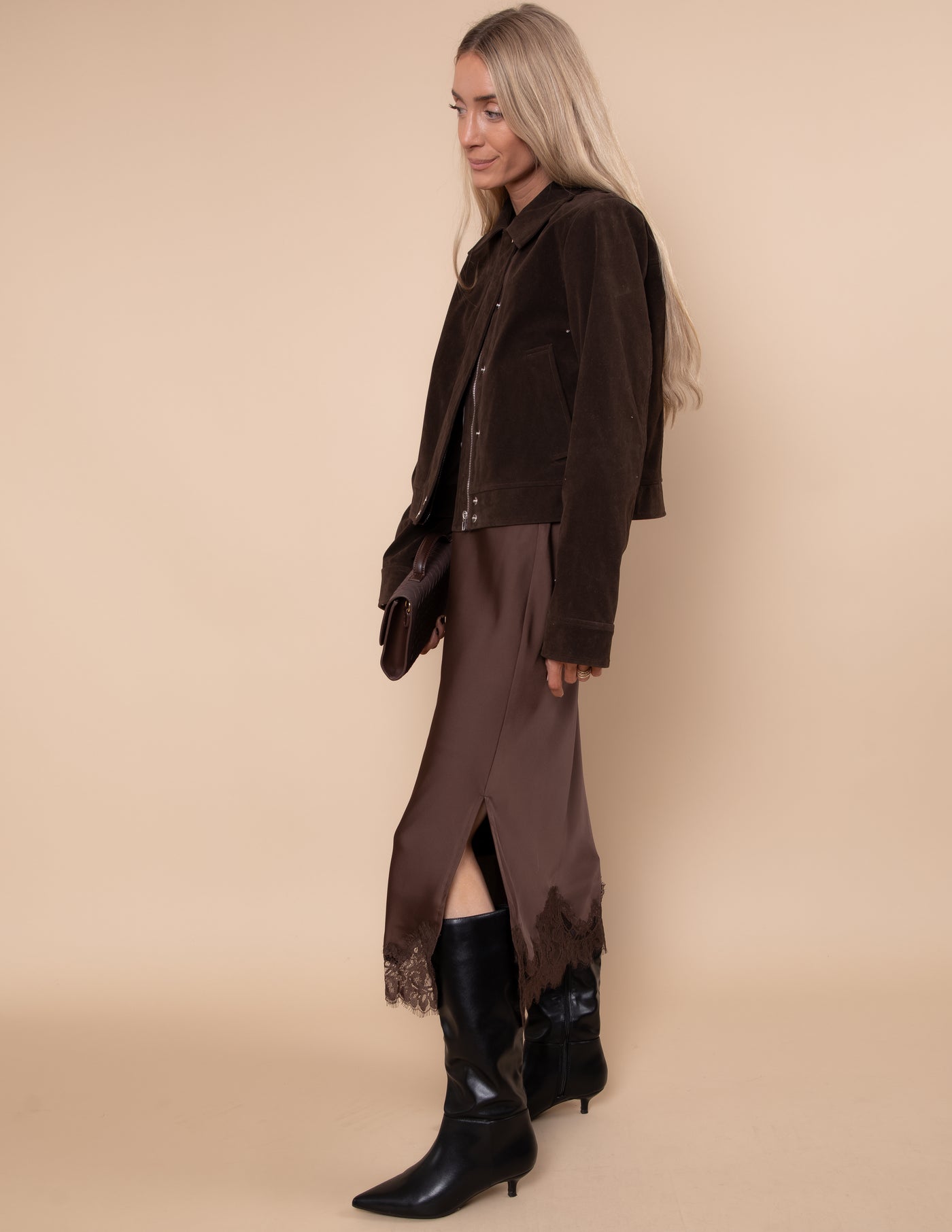 Midnight Mocha Lace Skirt