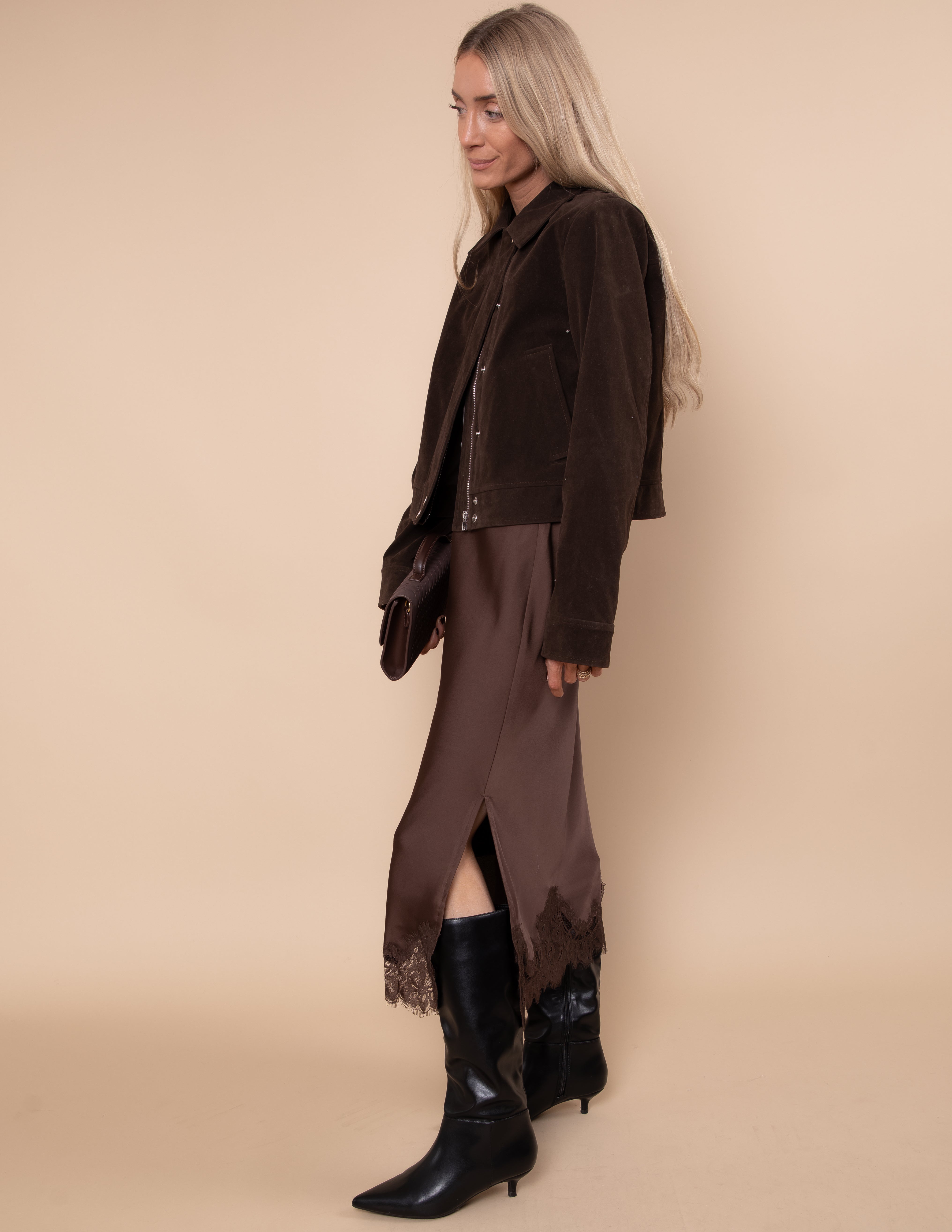 Midnight Mocha Lace Skirt