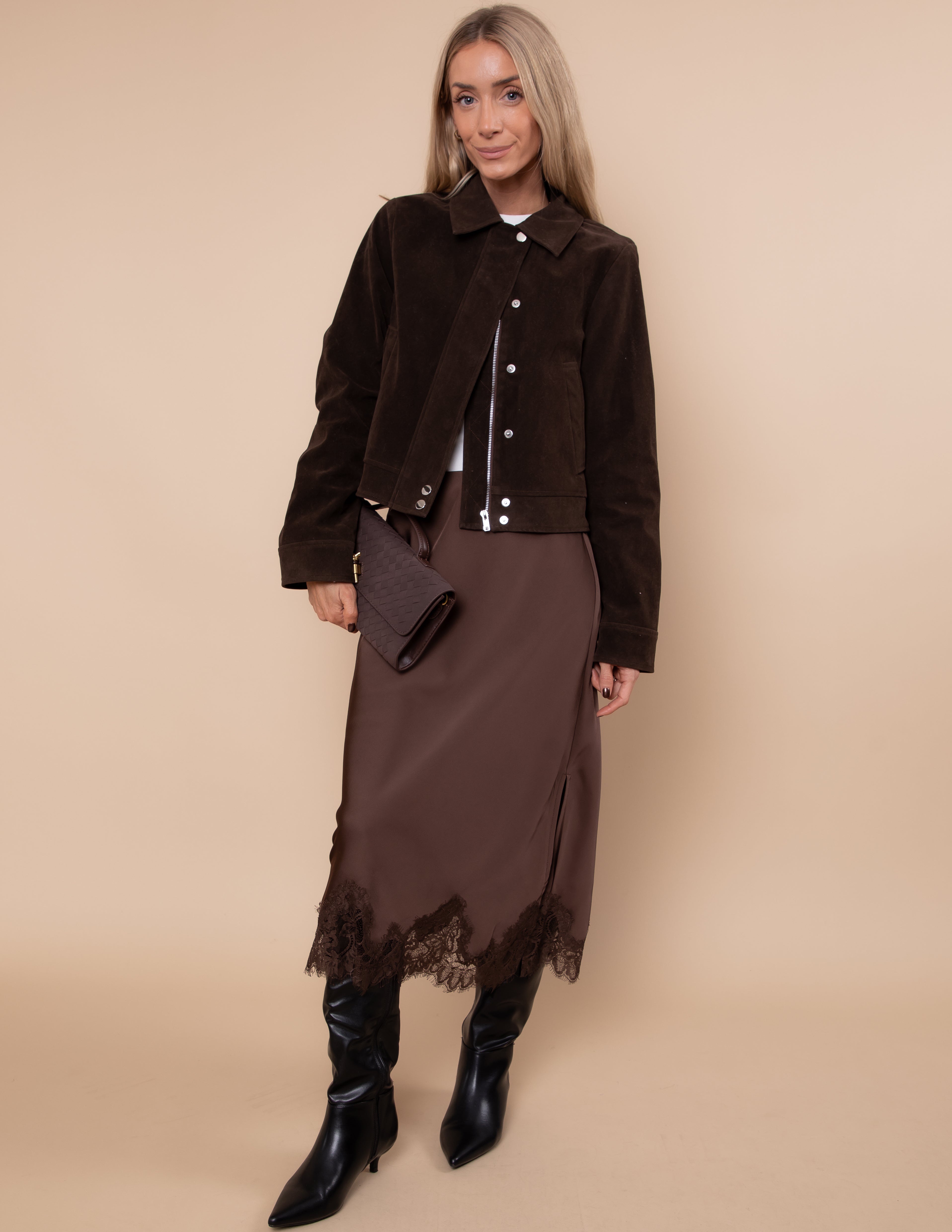 Midnight Mocha Lace Skirt