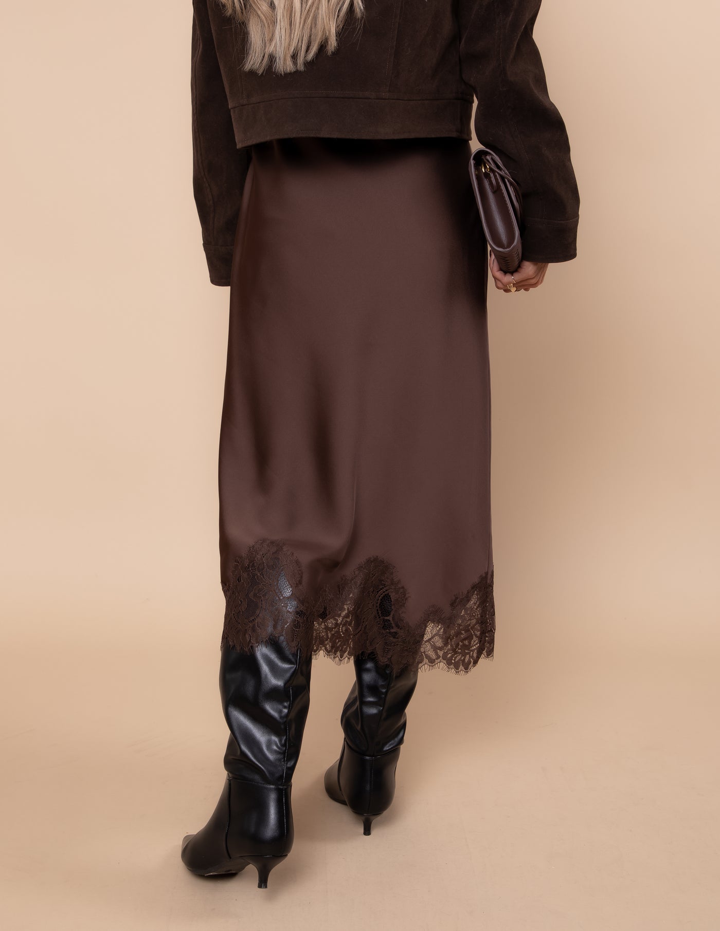 Midnight Mocha Lace Skirt