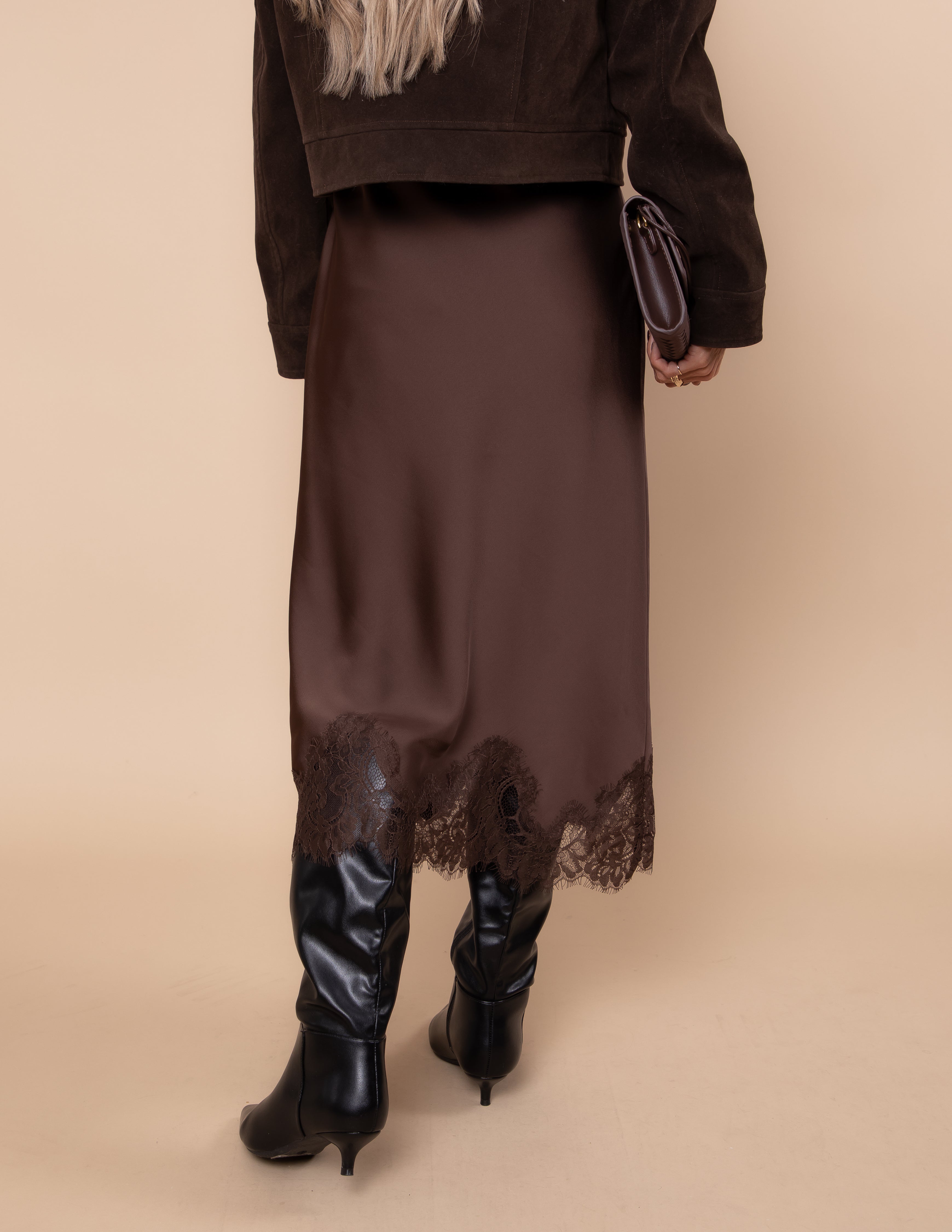 Midnight Mocha Lace Skirt