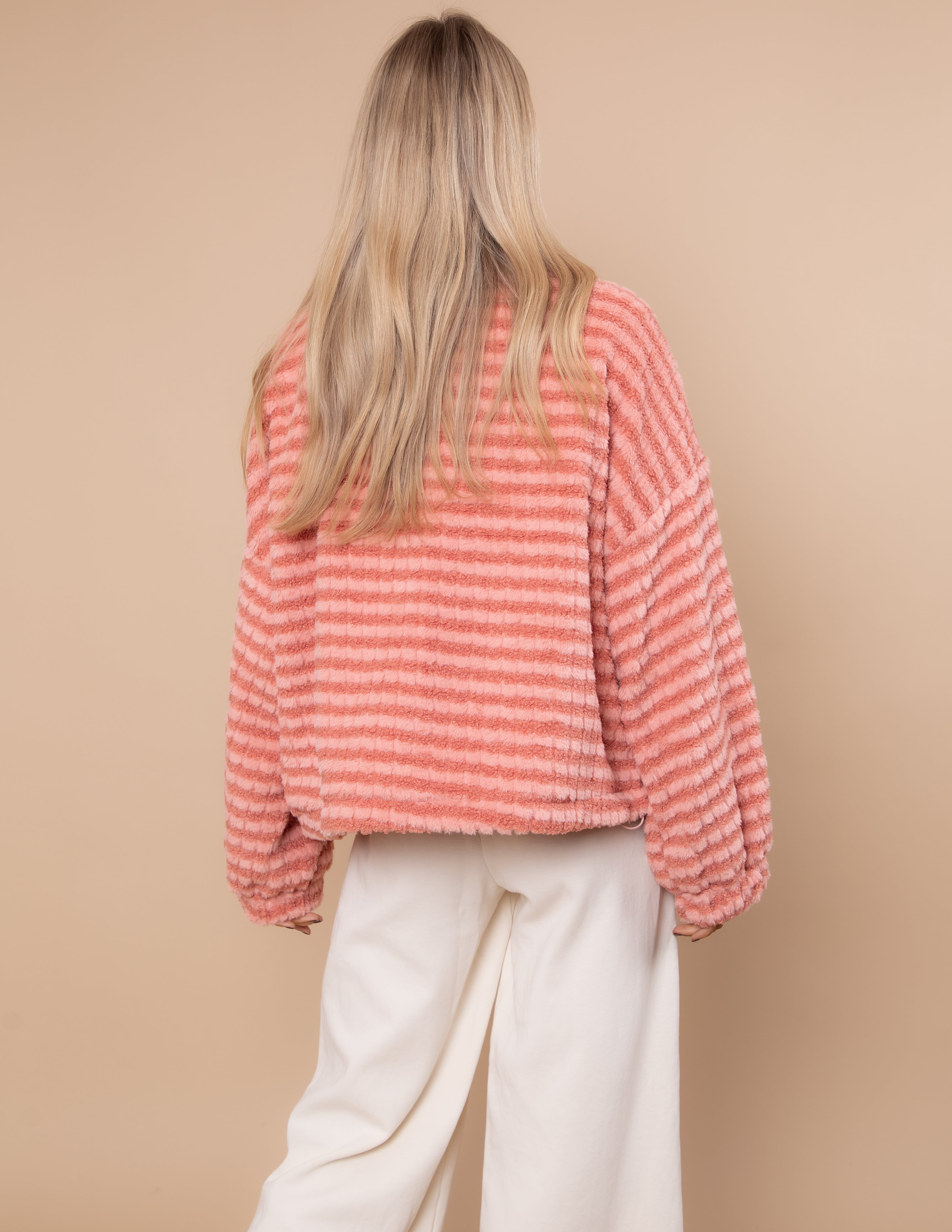 Candy Stripe Fleece Jacket