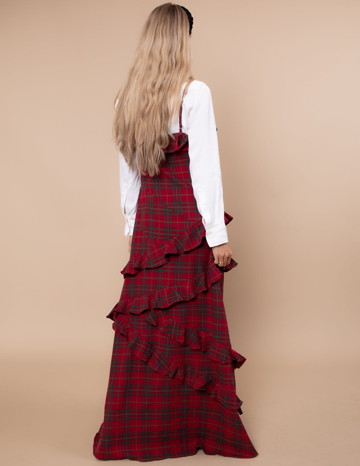 Christmas Waltz Plaid Maxi Dress