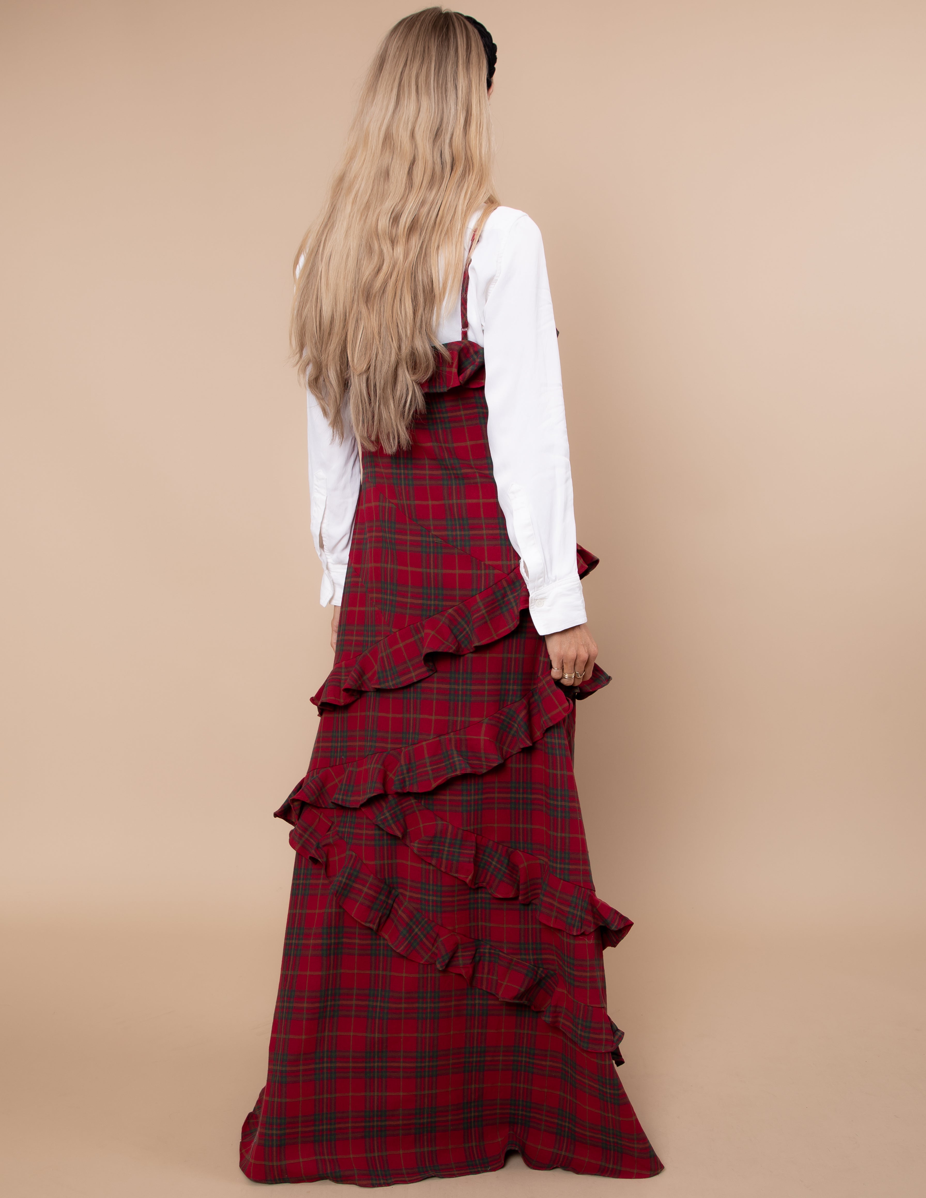 Christmas Waltz Plaid Maxi Dress
