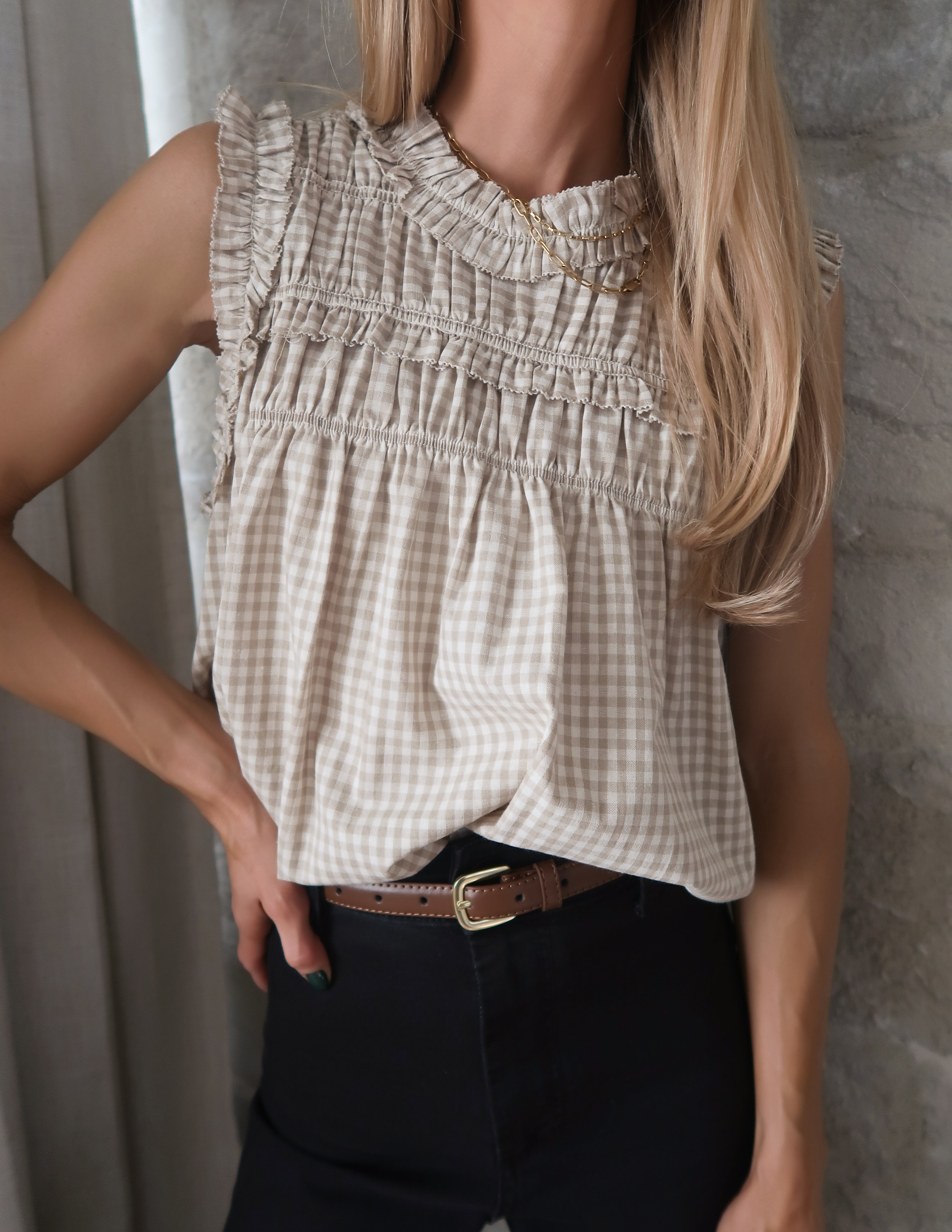 Millie Meadow Gingham Top