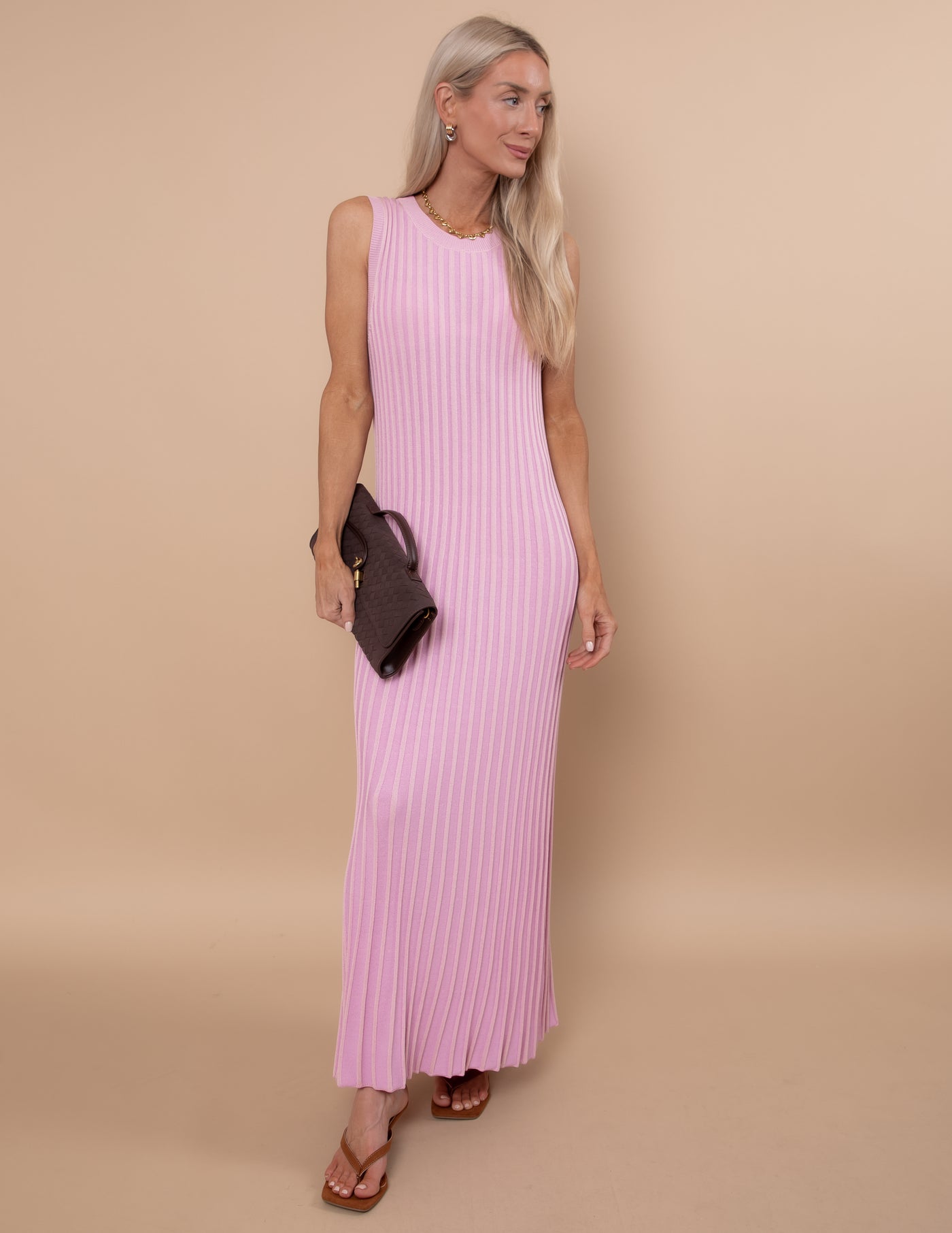 light pink ribbed dress Light Pink Ribbed Knit Maxi Dress PinkBlush