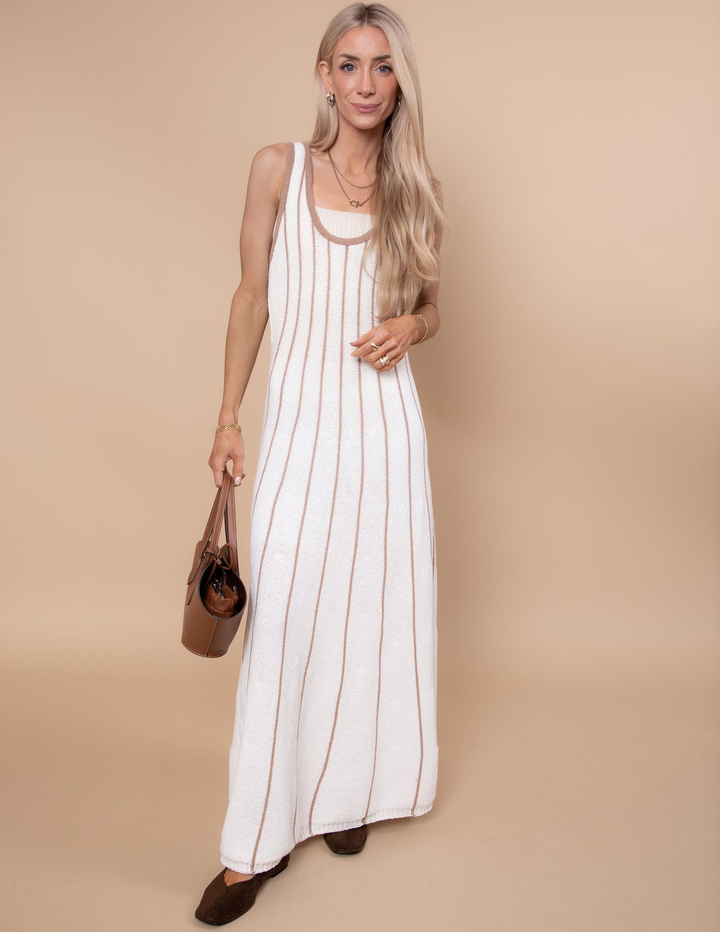 Vertical Grace Midi Dress