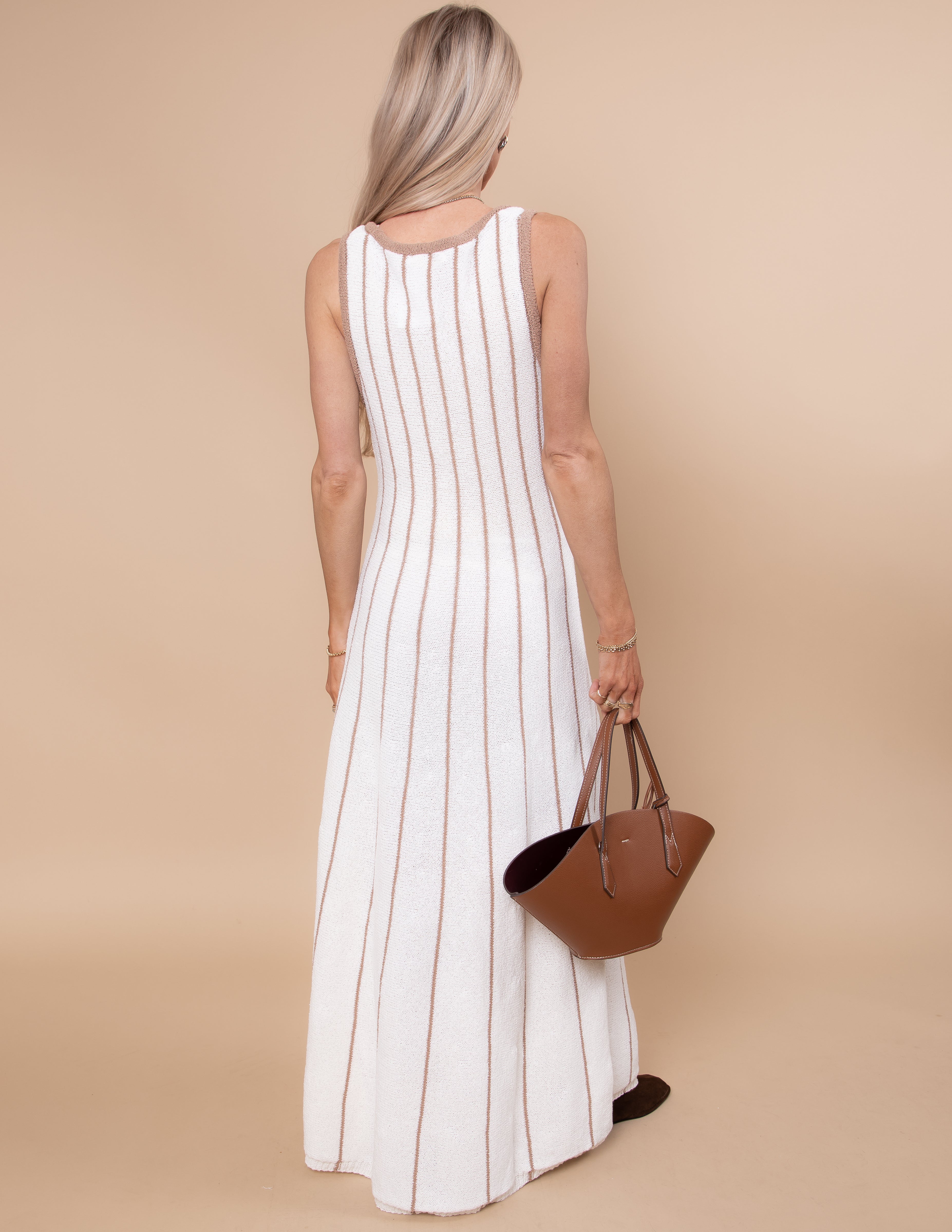 Vertical Grace Midi Dress