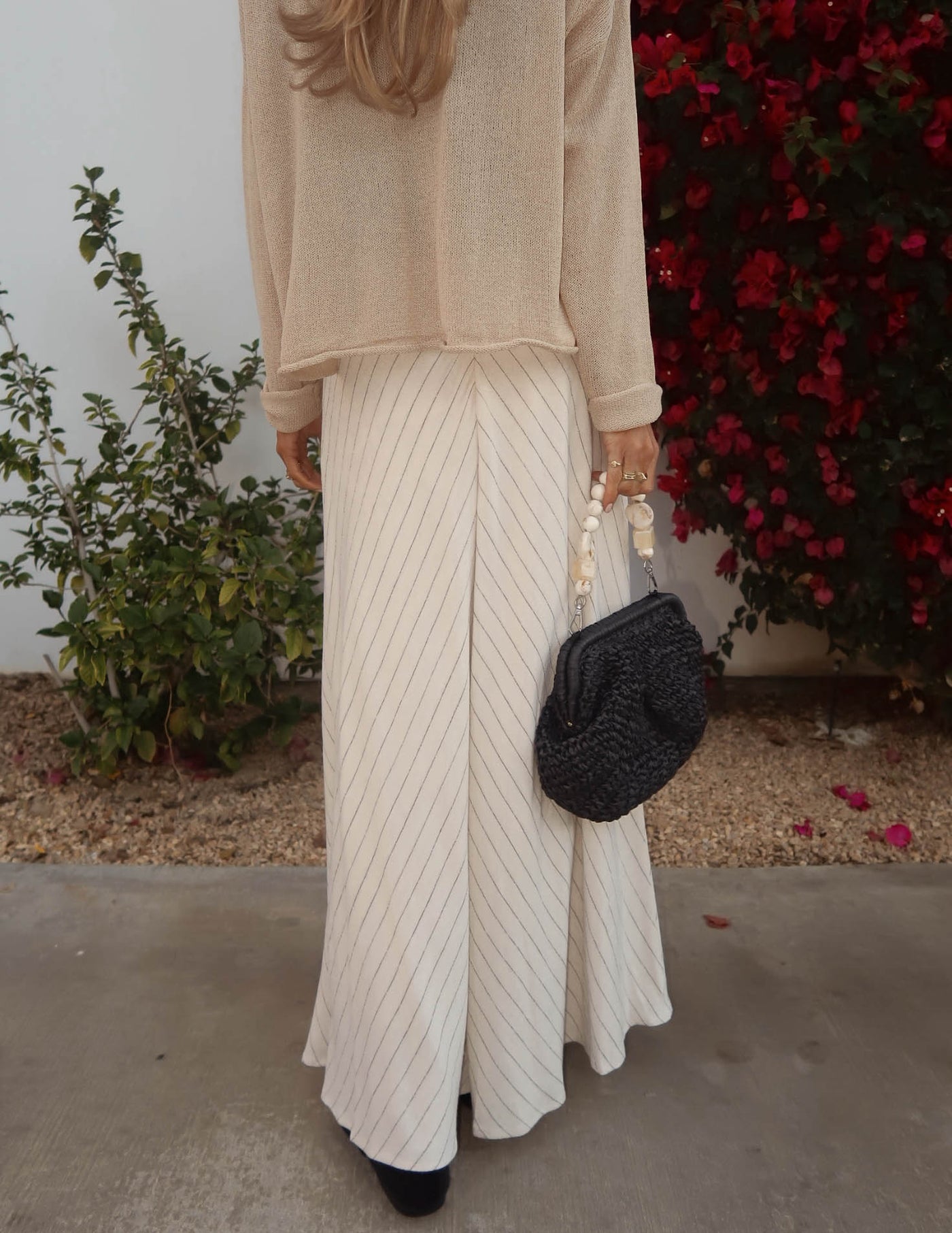 Chevron Pinstripe Skirt