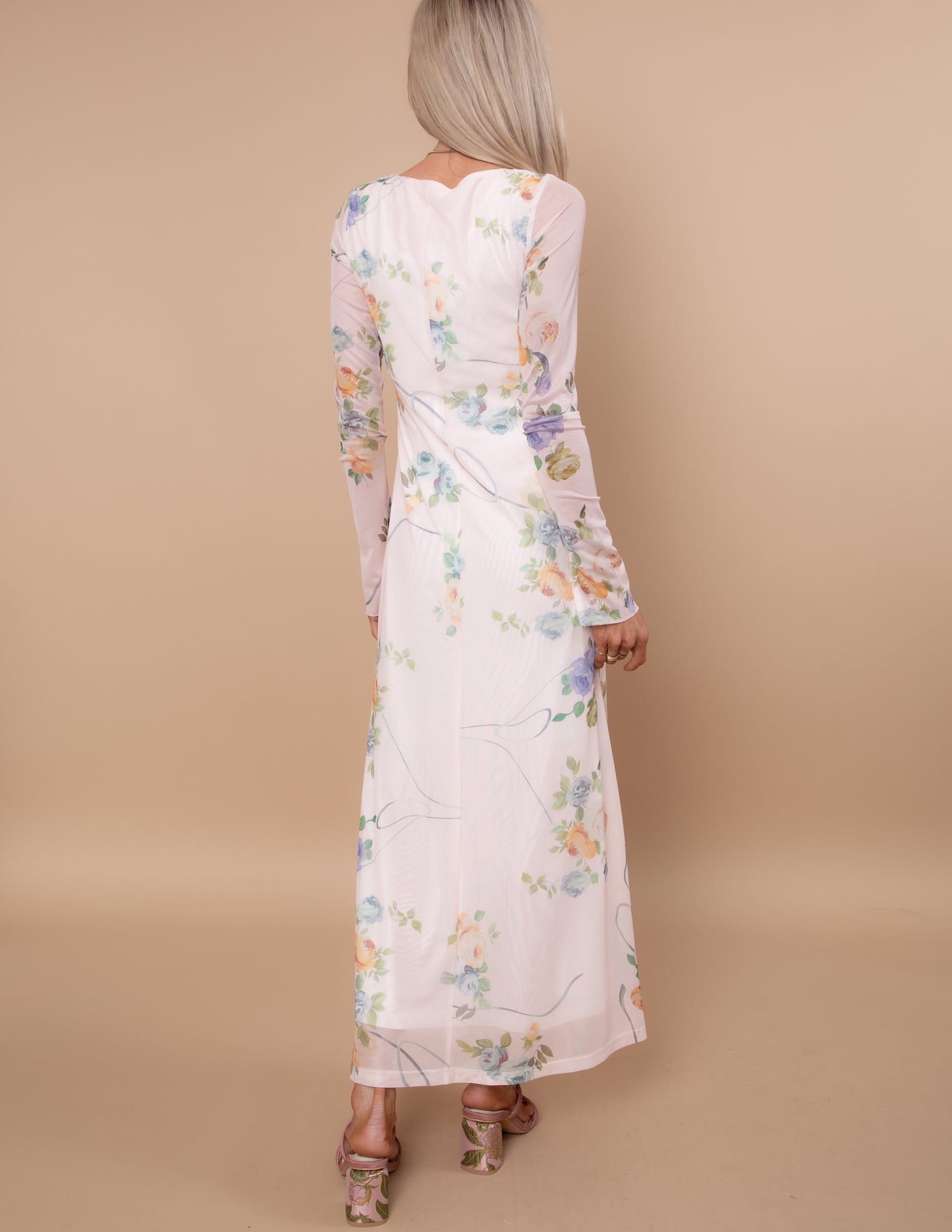 mesh floral dress Campbell Mesh Floral Dress Green / XS