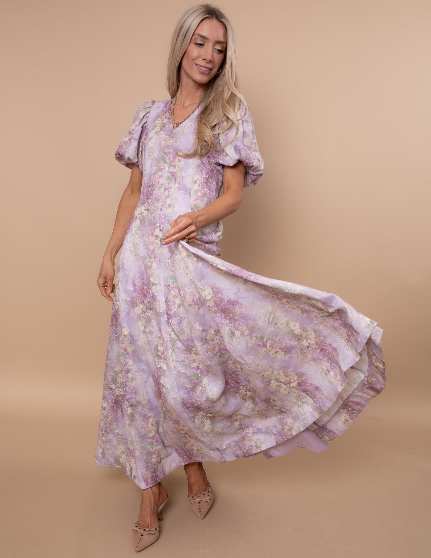 Vienna Floral Dress Lilac / M