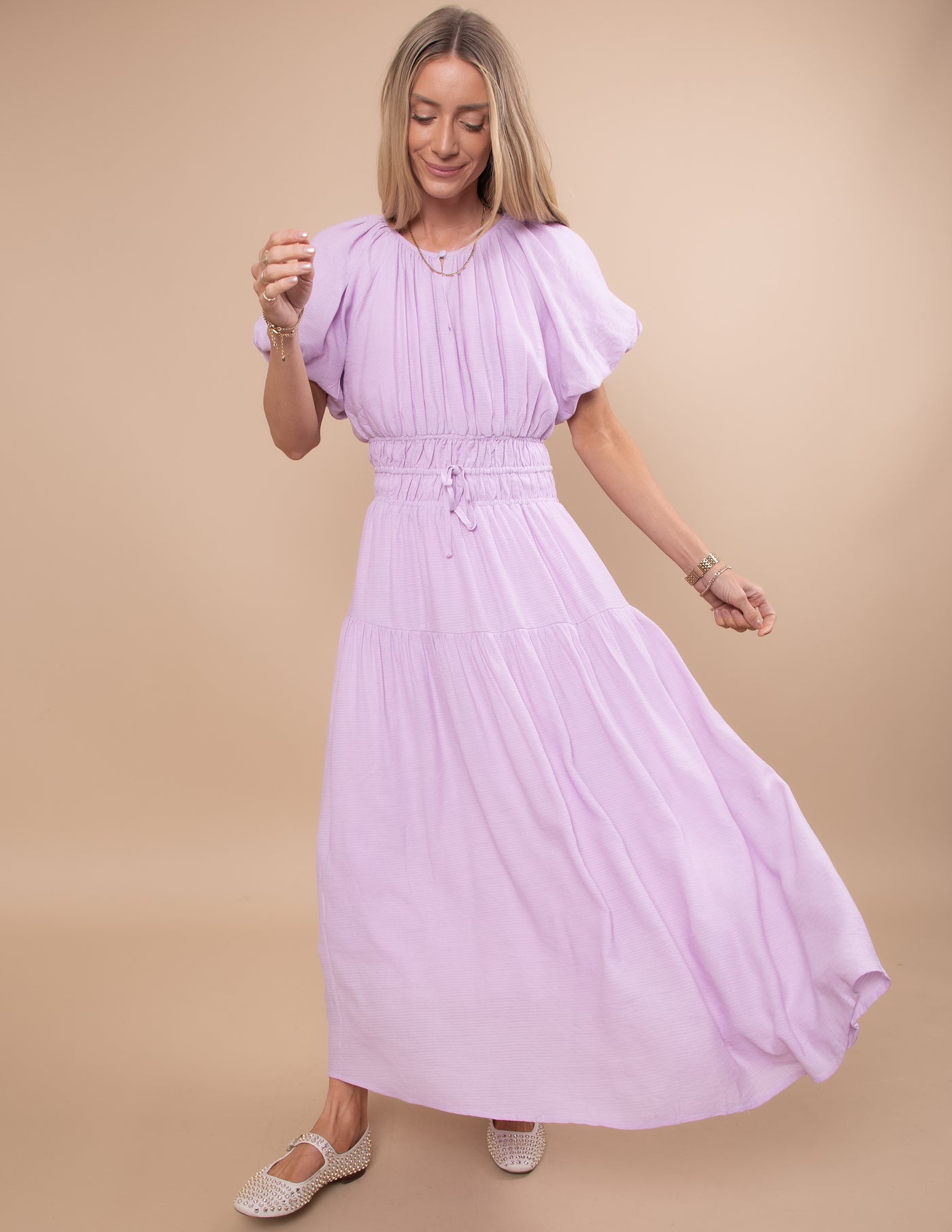 elowen ruffle maxi dress in pink JOSPHINE Elowyn Ruffle Corset Tulle Maxi Dress Pink / L