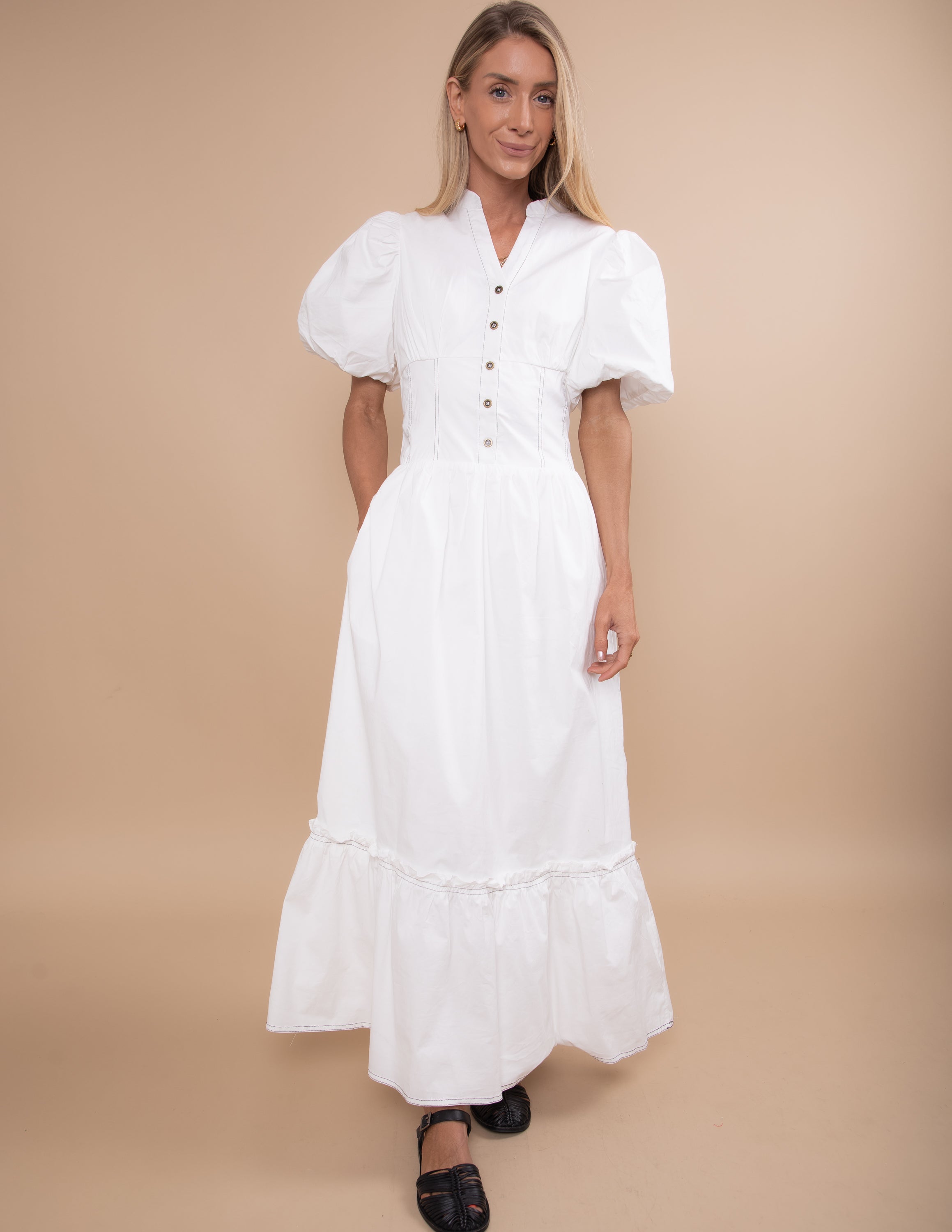 Serenity Smocked Dress S Serenity Smocked Dress S