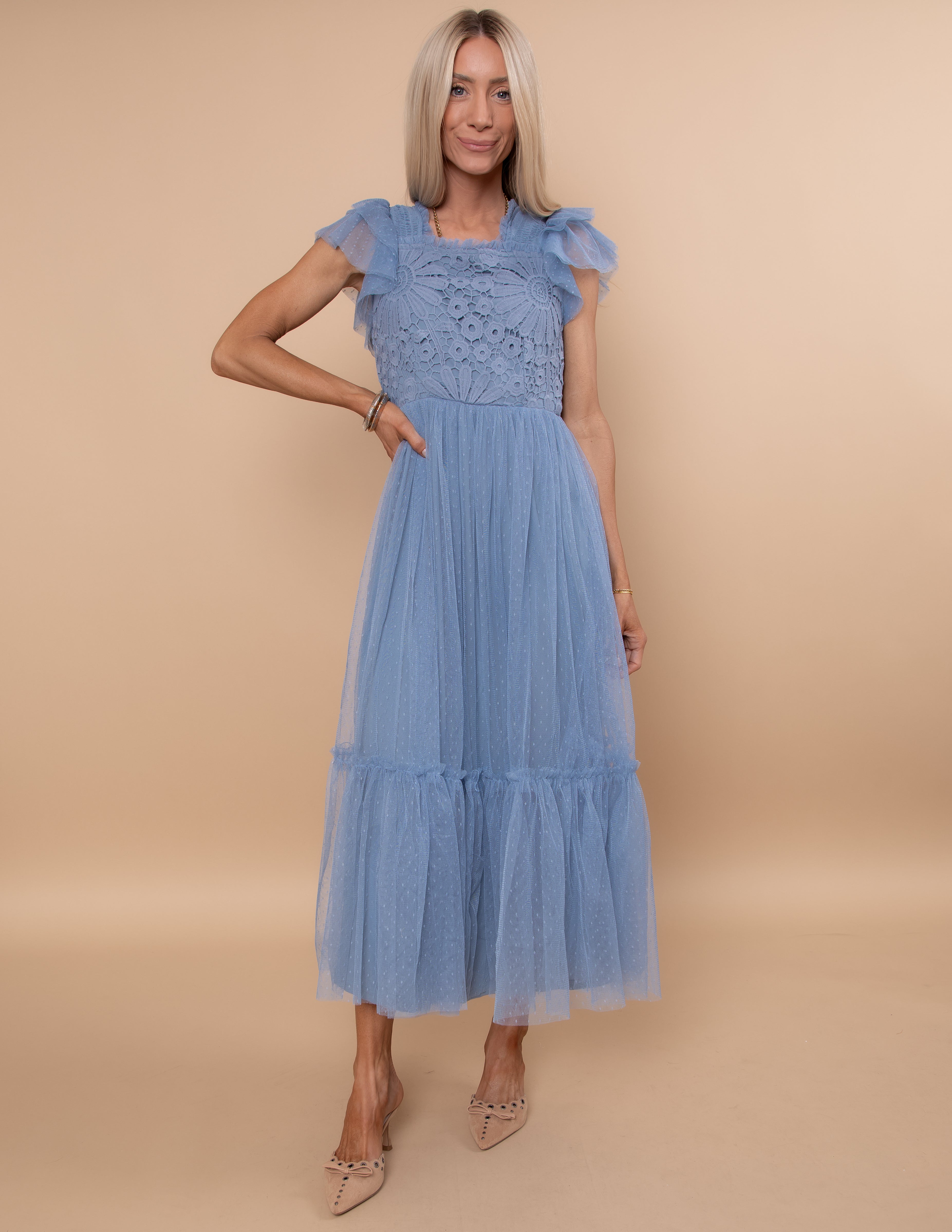 Anastasia Mesh Midi Dress