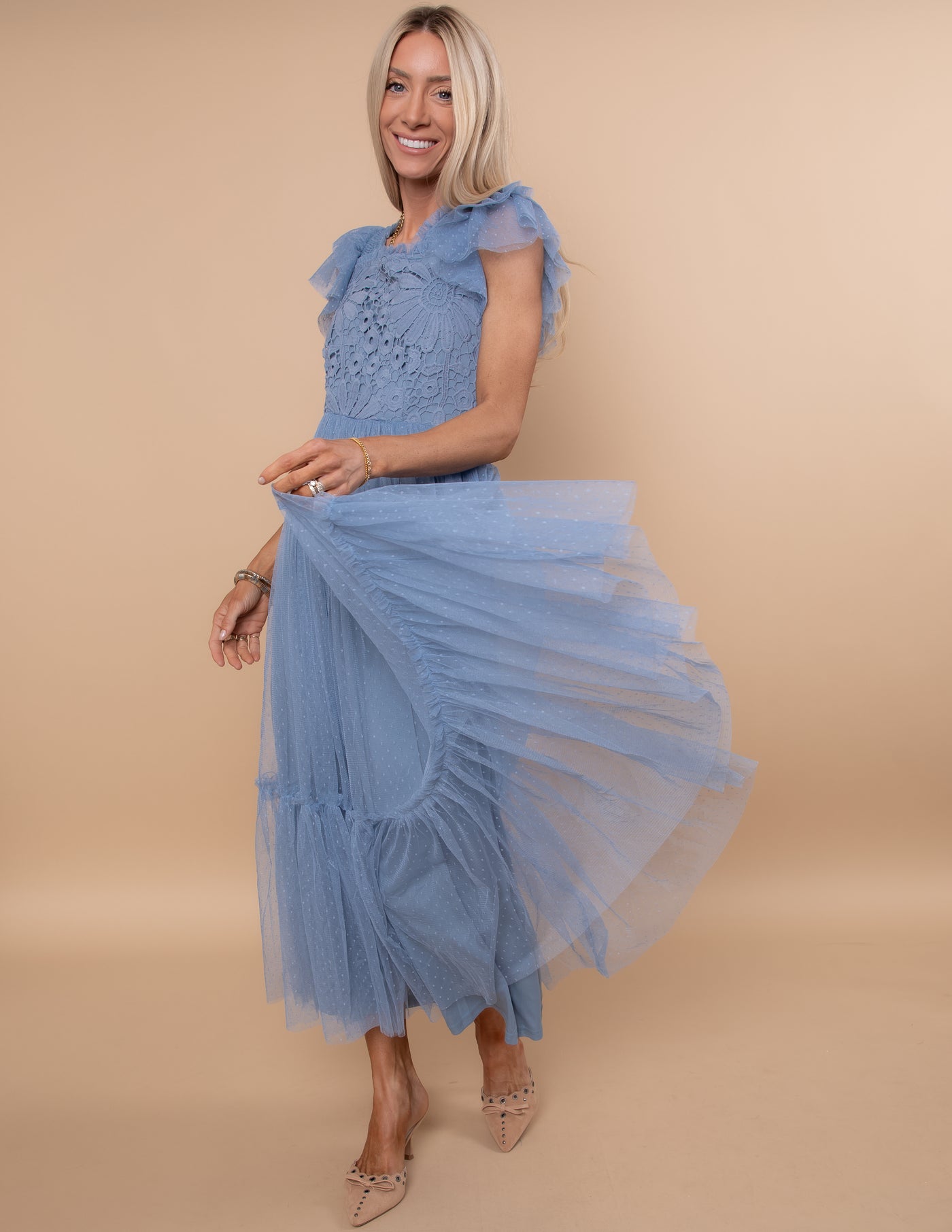 Anastasia Mesh Midi Dress