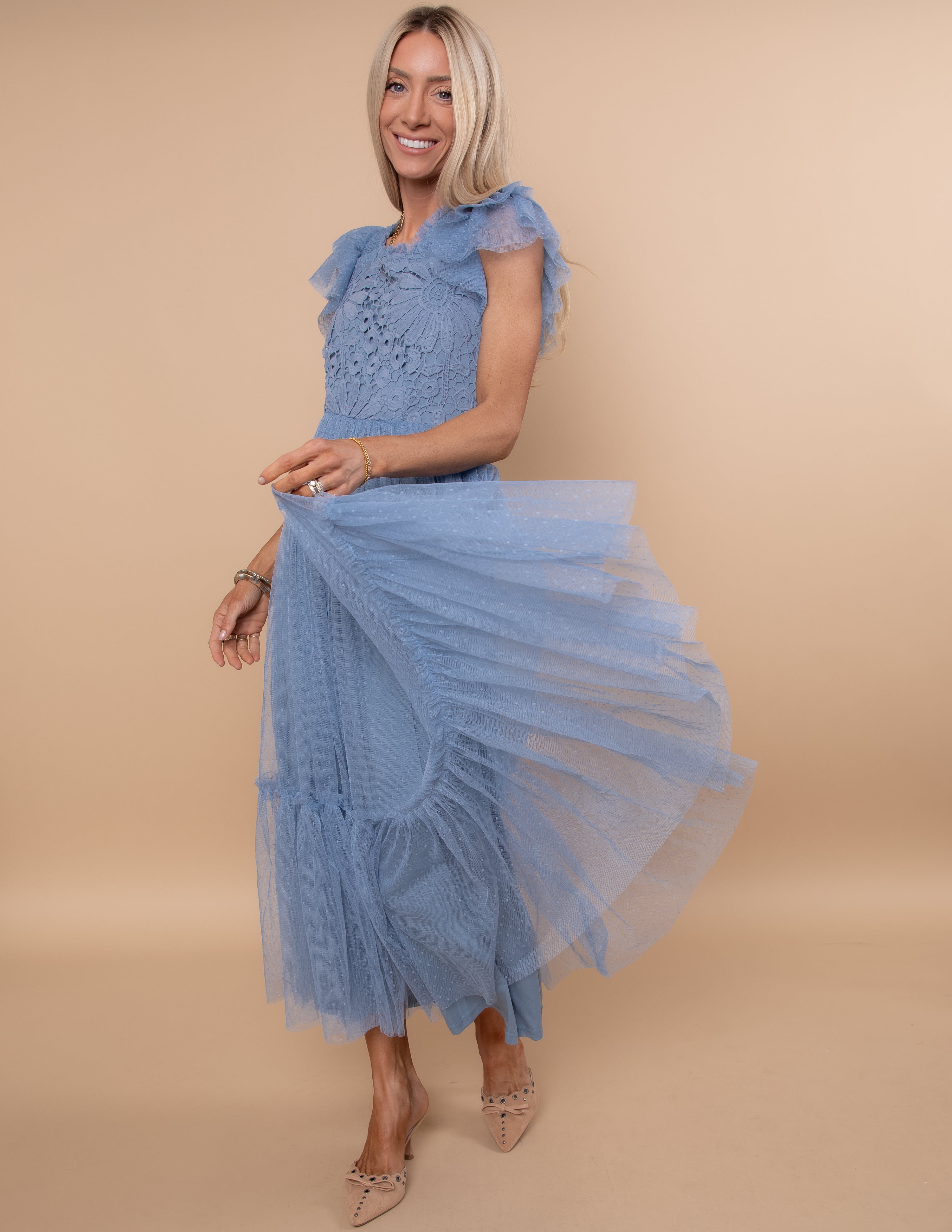 Anastasia Mesh Midi Dress