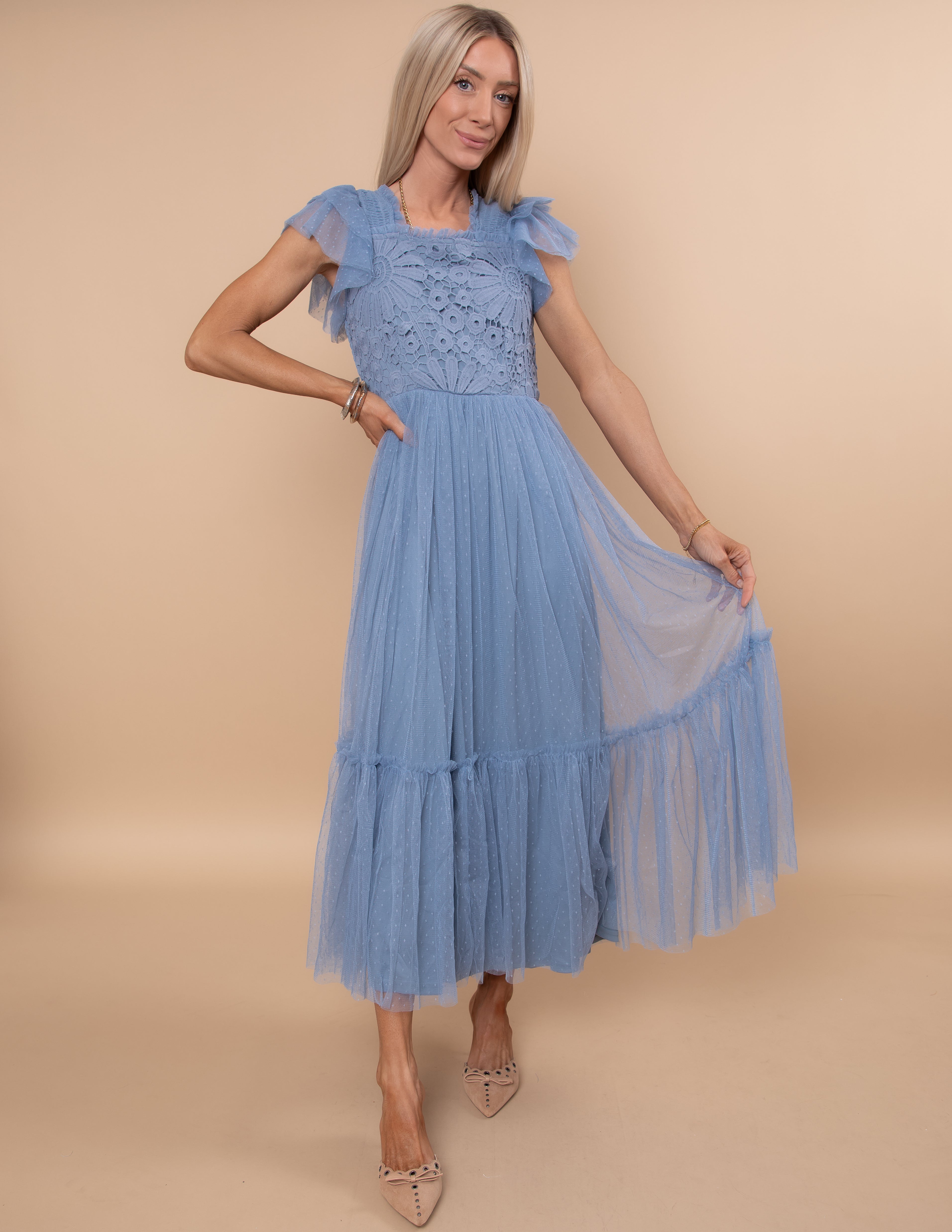 Anastasia Mesh Midi Dress