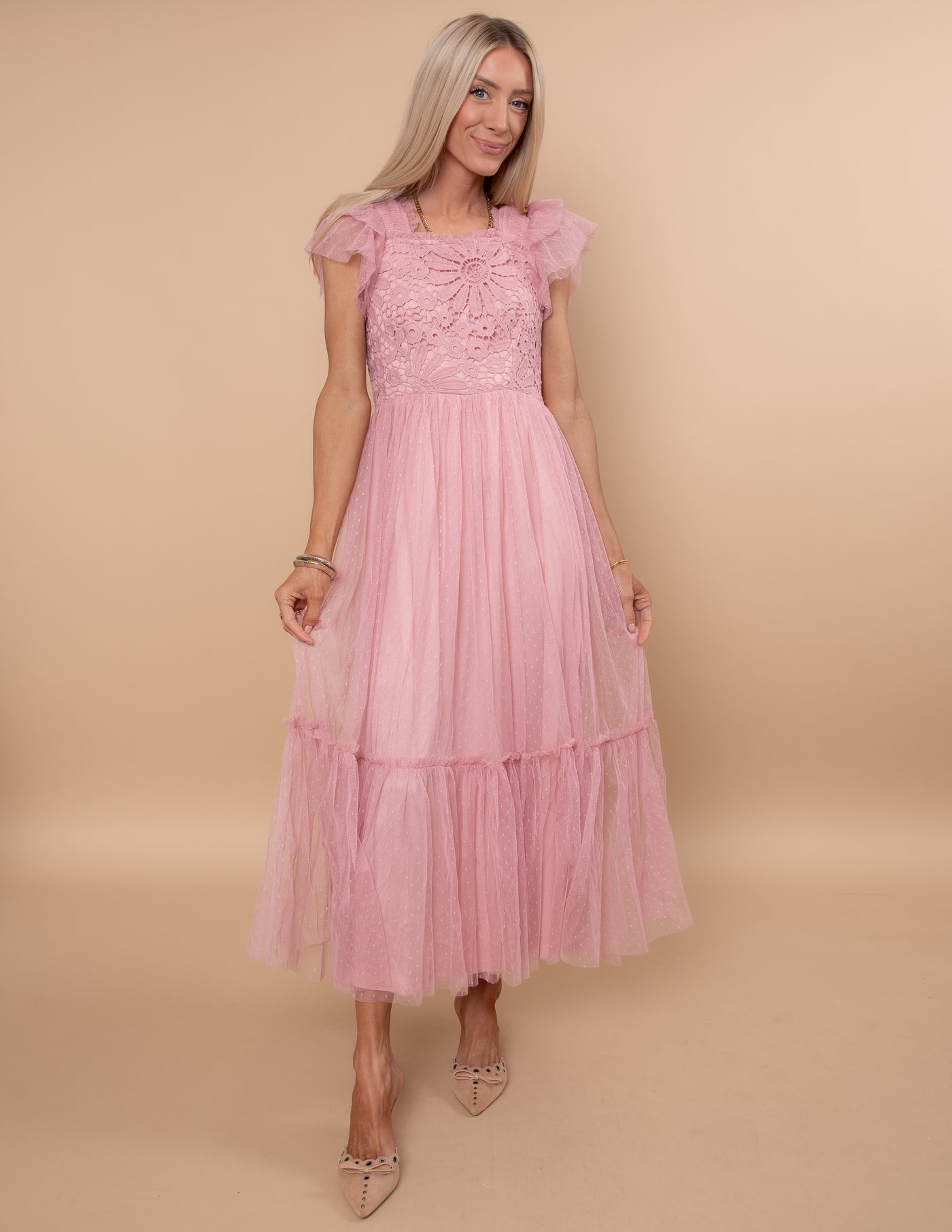 Anastasia Mesh Midi Dress