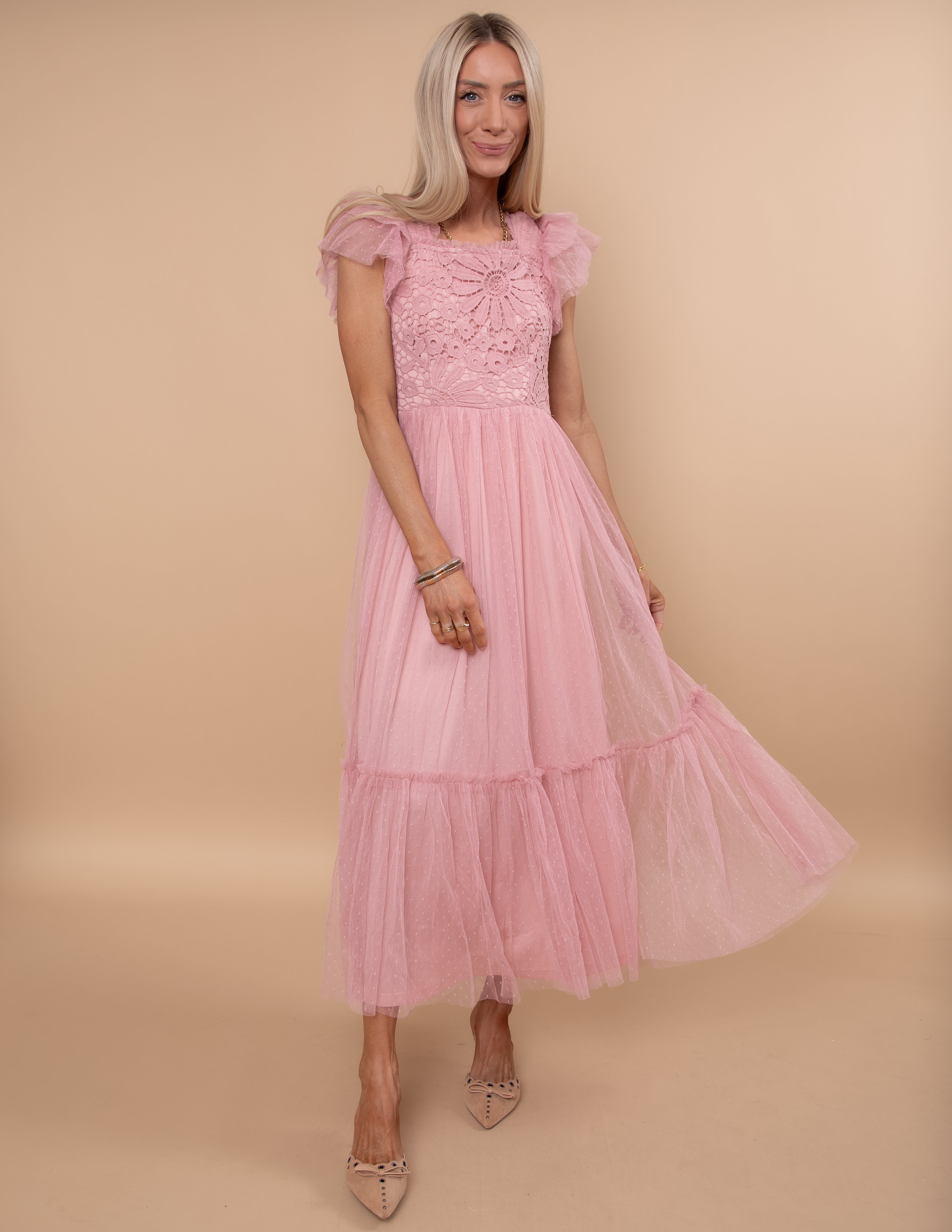 Anastasia Mesh Midi Dress