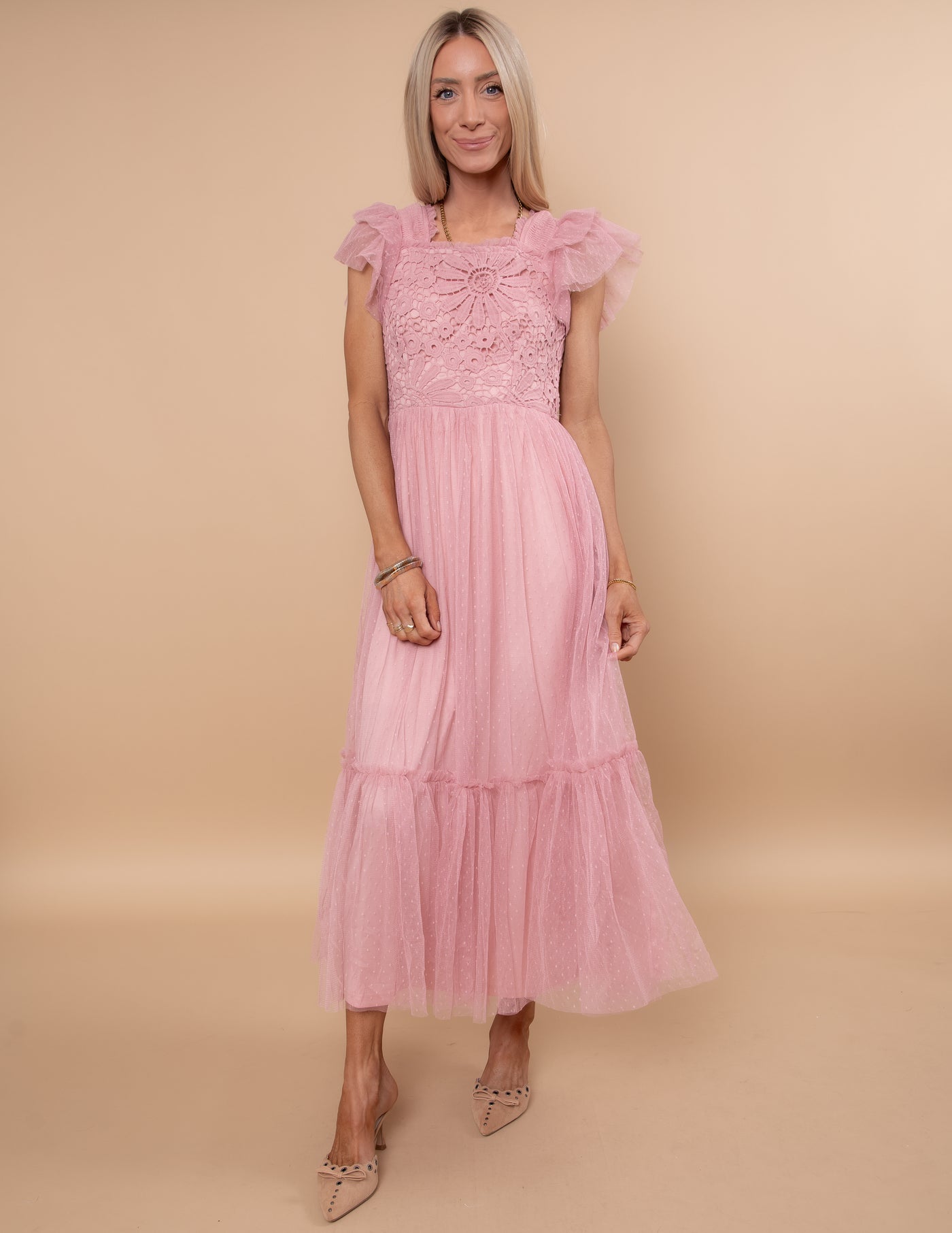 Anastasia Mesh Midi Dress