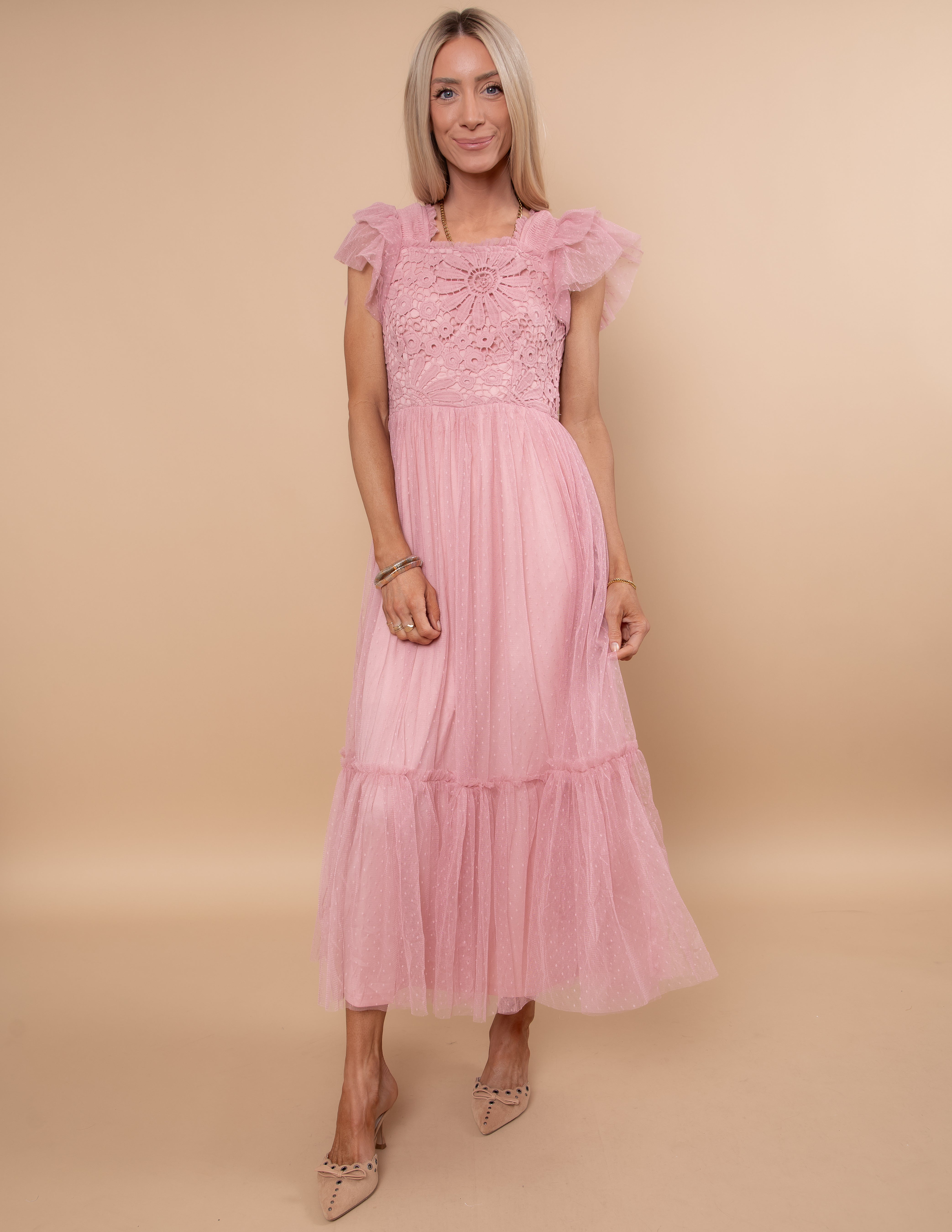 Anastasia Mesh Midi Dress