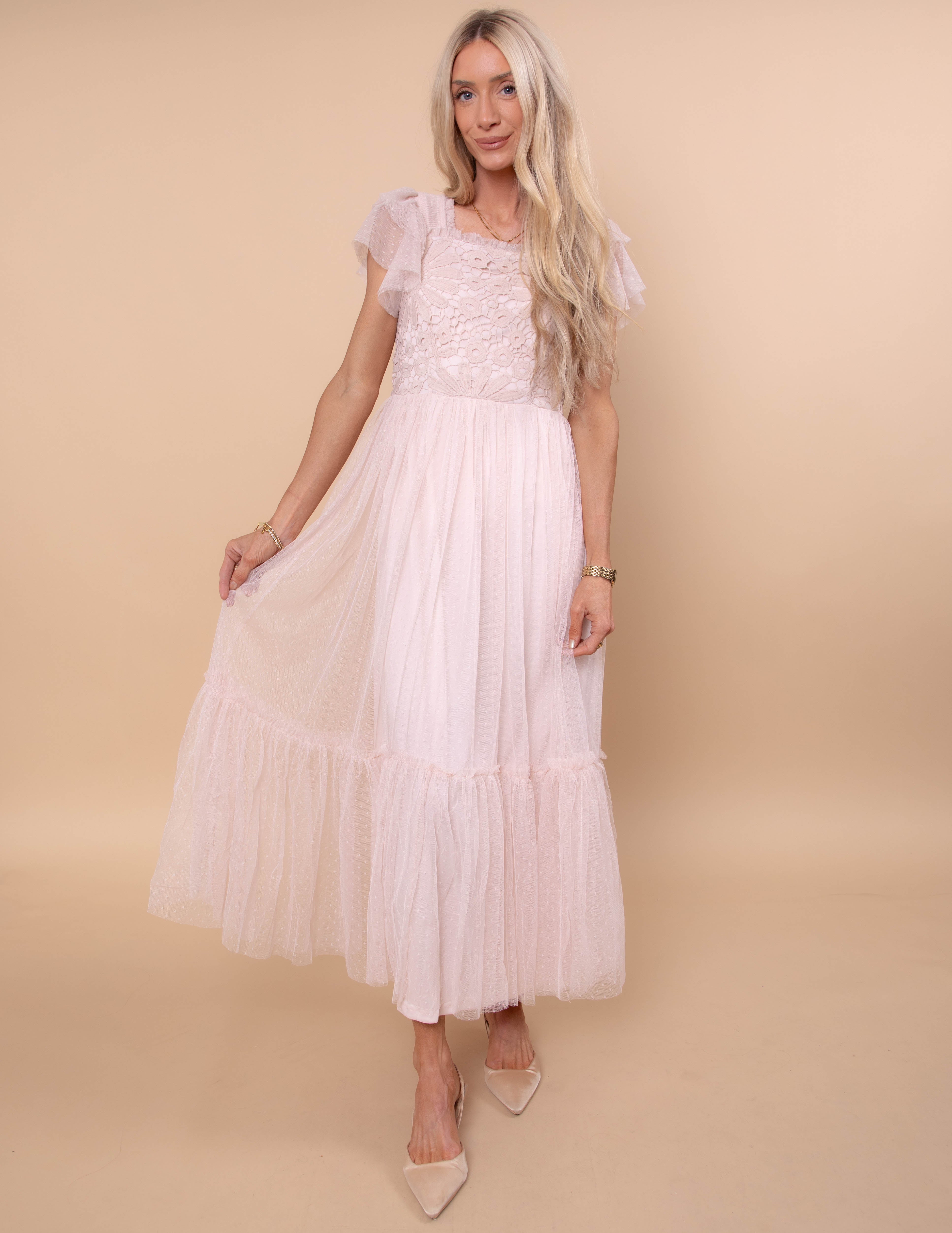 Anastasia Mesh Midi Dress