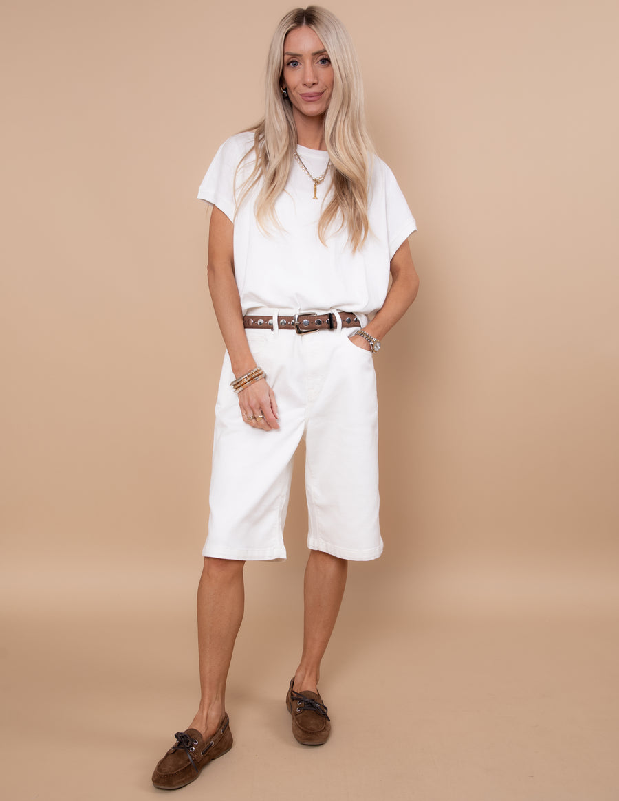 Weekend White Denim Shorts