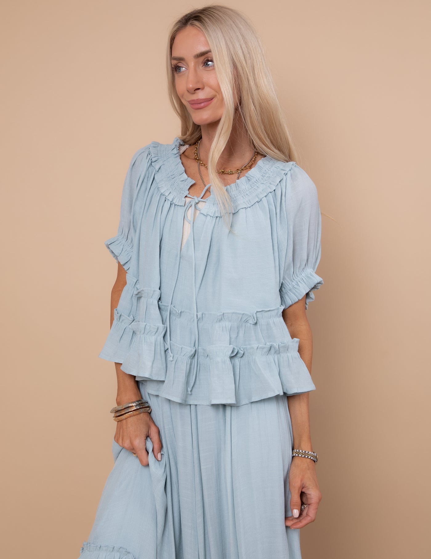 Beatrice Tiered Ruffle Layer Top