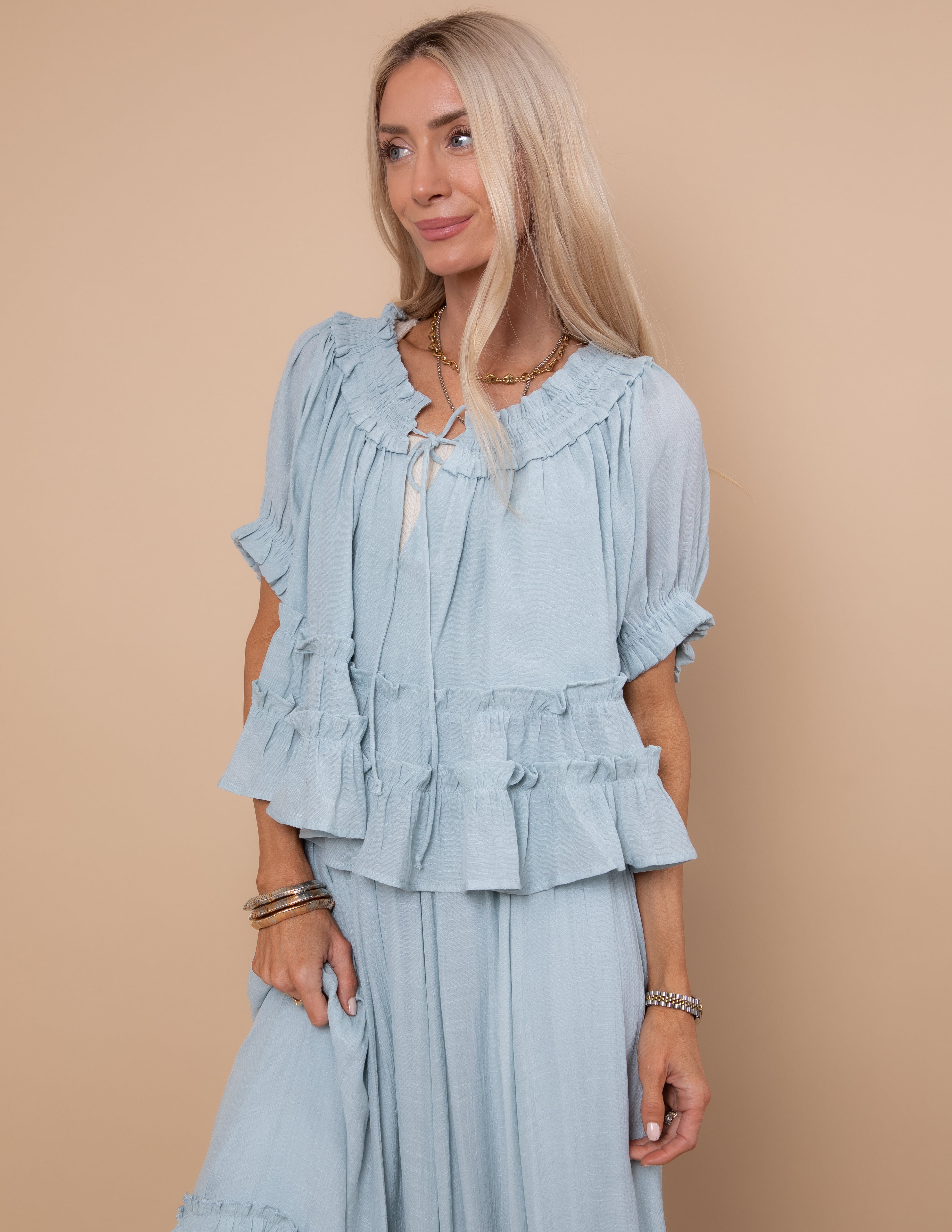 Beatrice Tiered Ruffle Layer Top