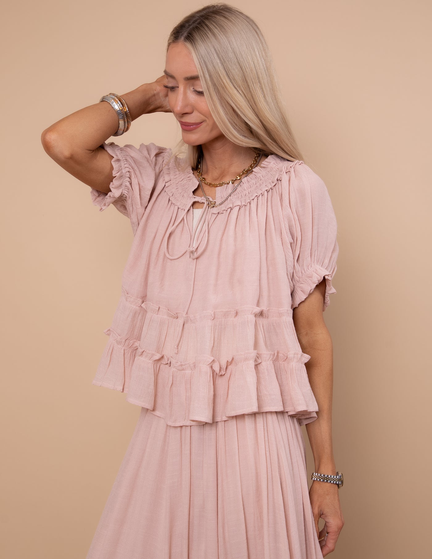 Beatrice Tiered Ruffle Layer Top