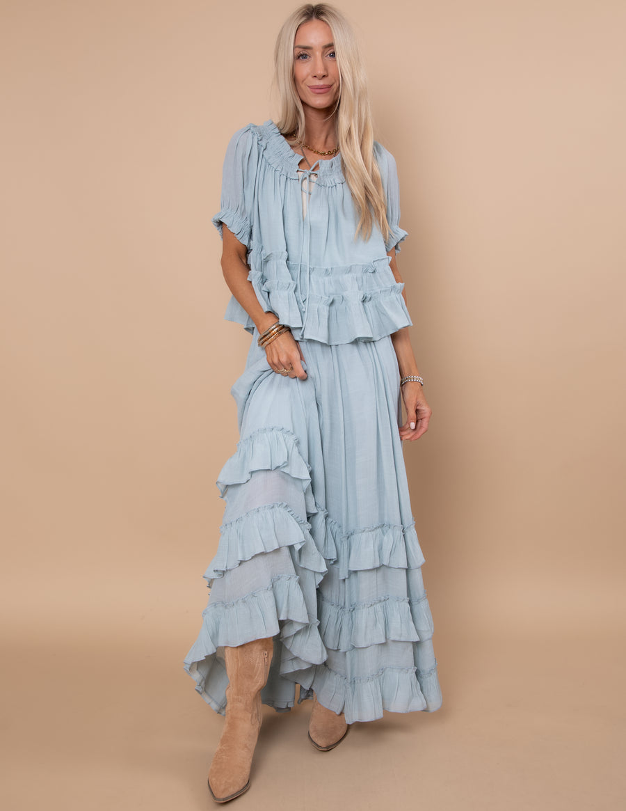 Beatrice Ruffle Maxi Skirt