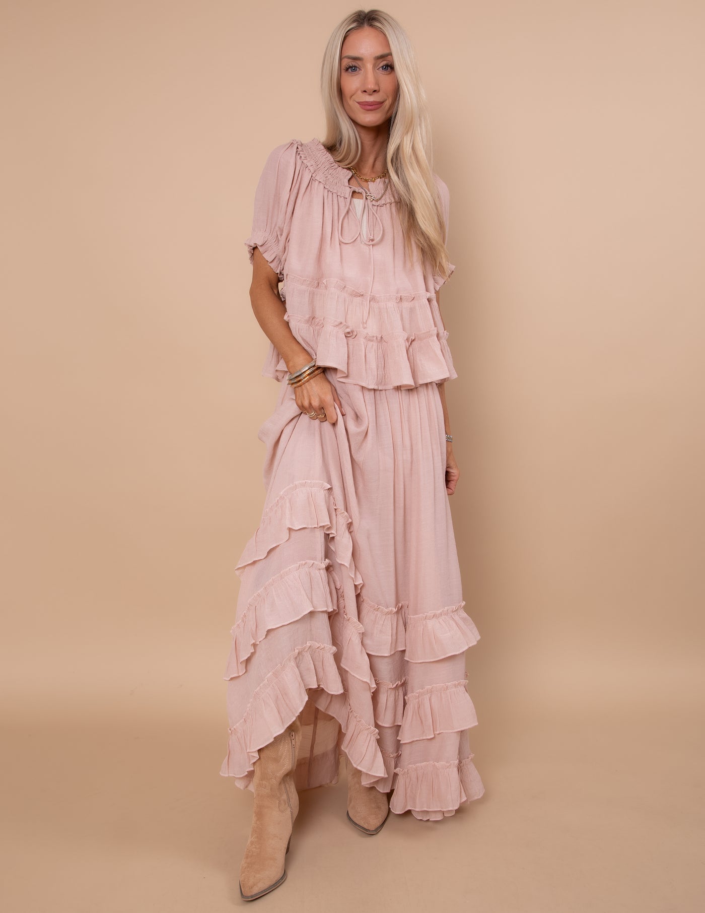 Beatrice Ruffle Maxi Skirt