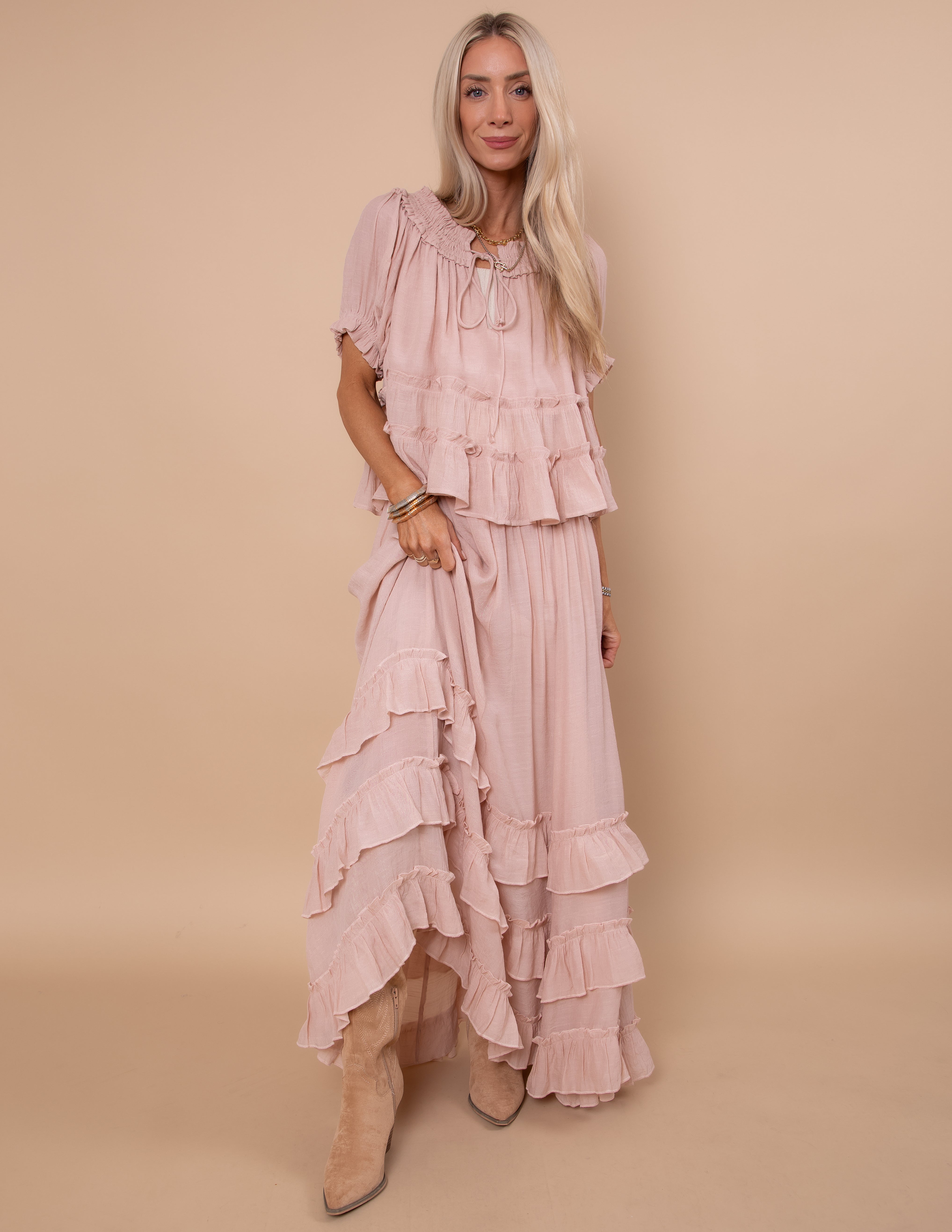 Beatrice Ruffle Maxi Skirt