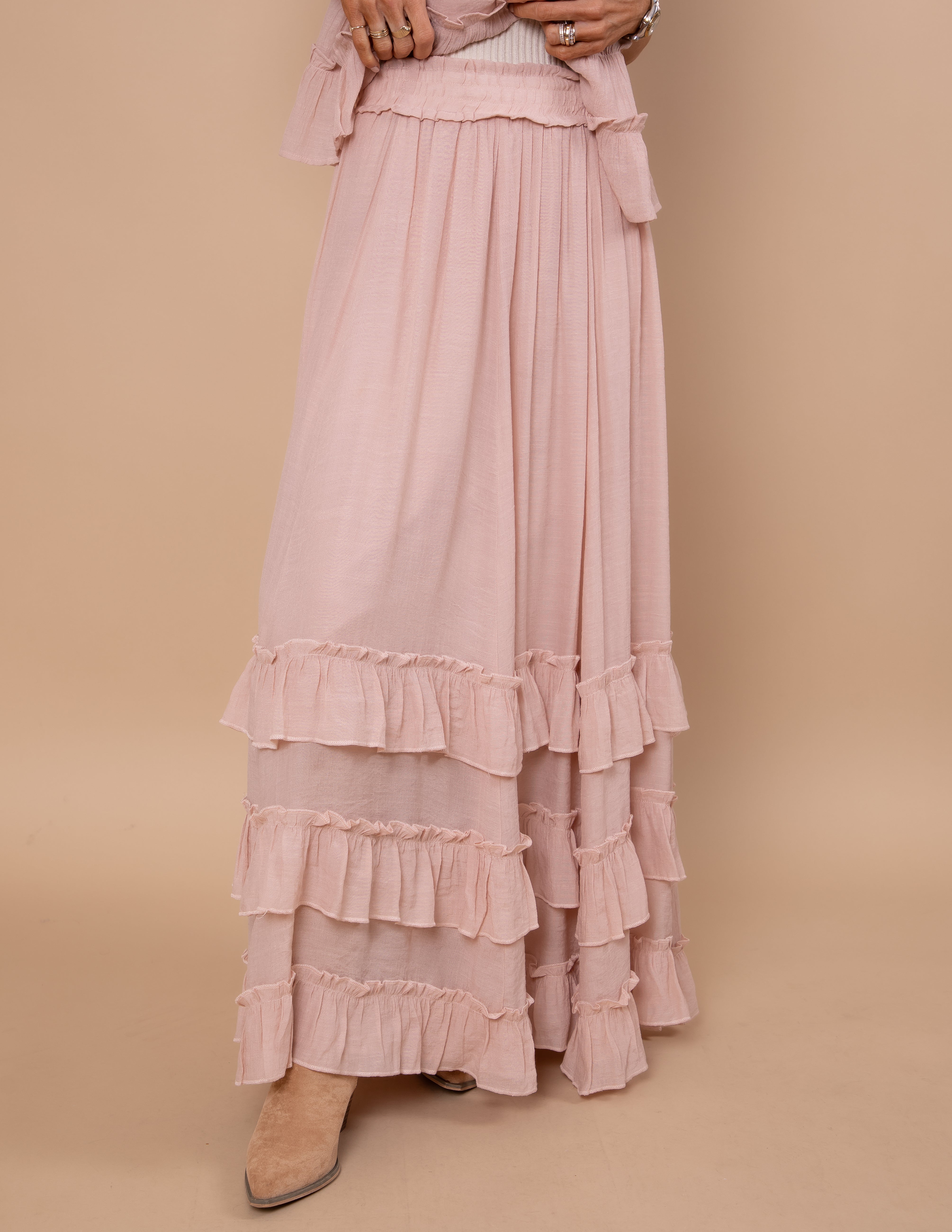 Beatrice Ruffle Maxi Skirt