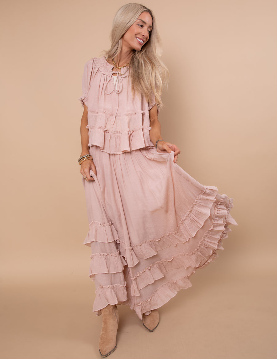 Beatrice Ruffle Maxi Skirt