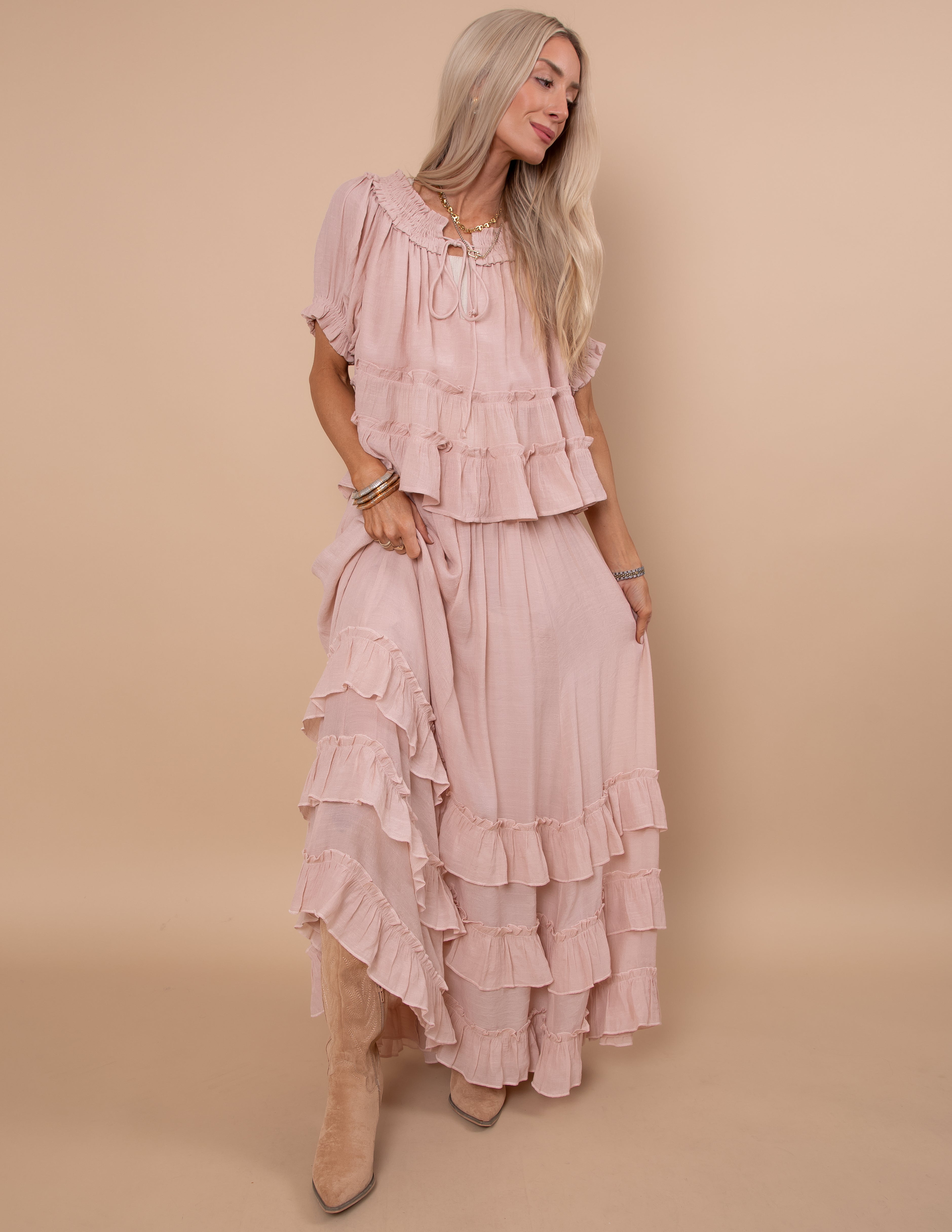 Beatrice Ruffle Maxi Skirt