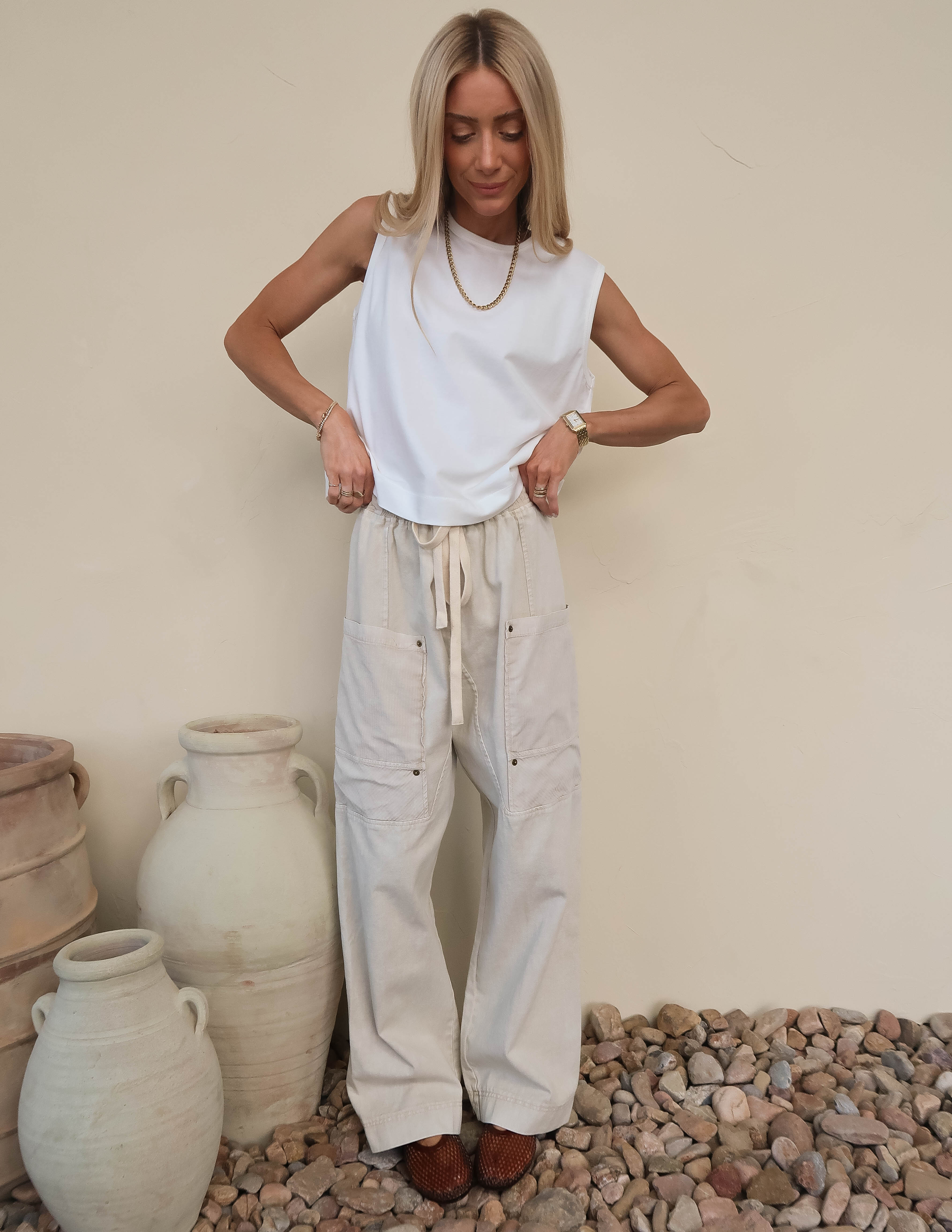 Soft Dune Drawstring Pants