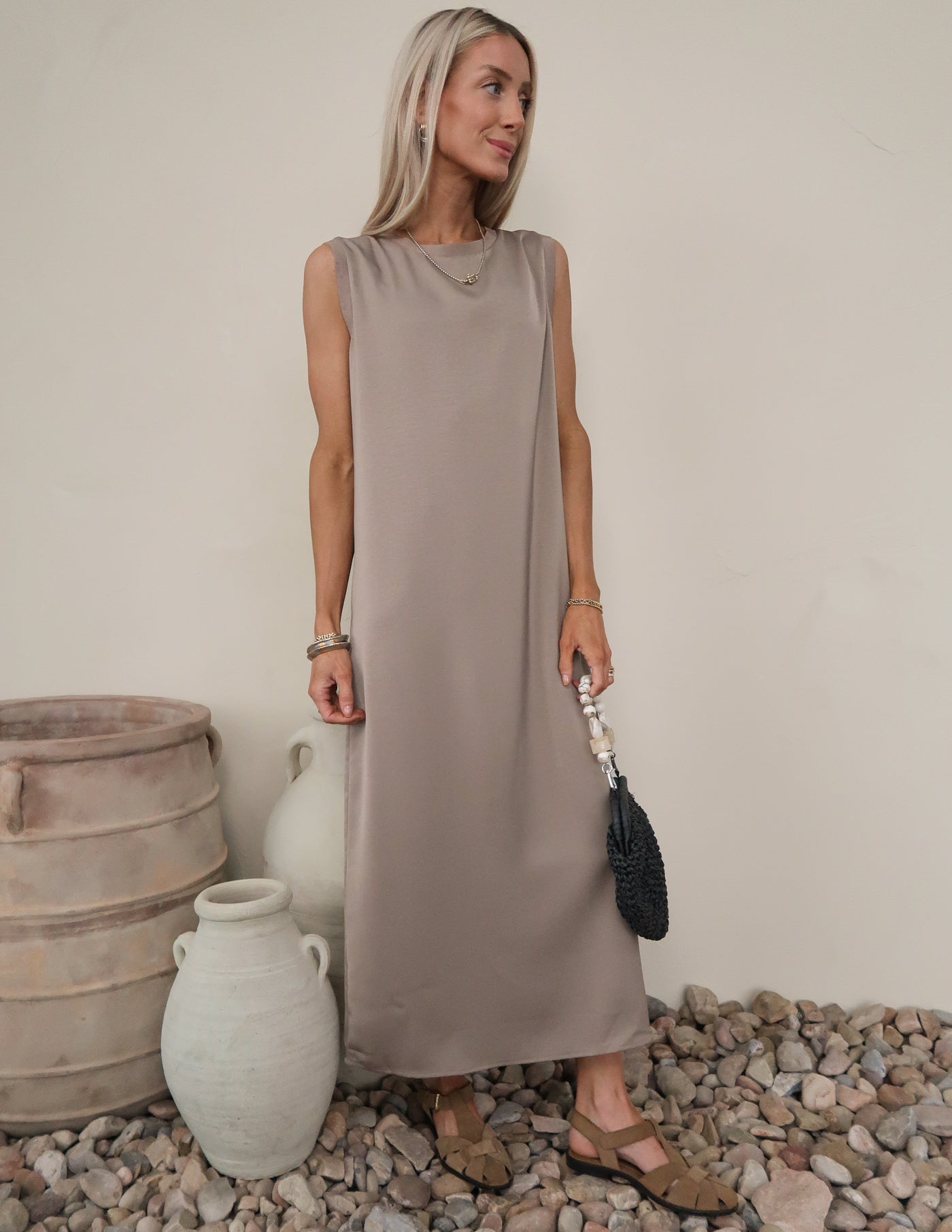 Afterglow Satin Dress