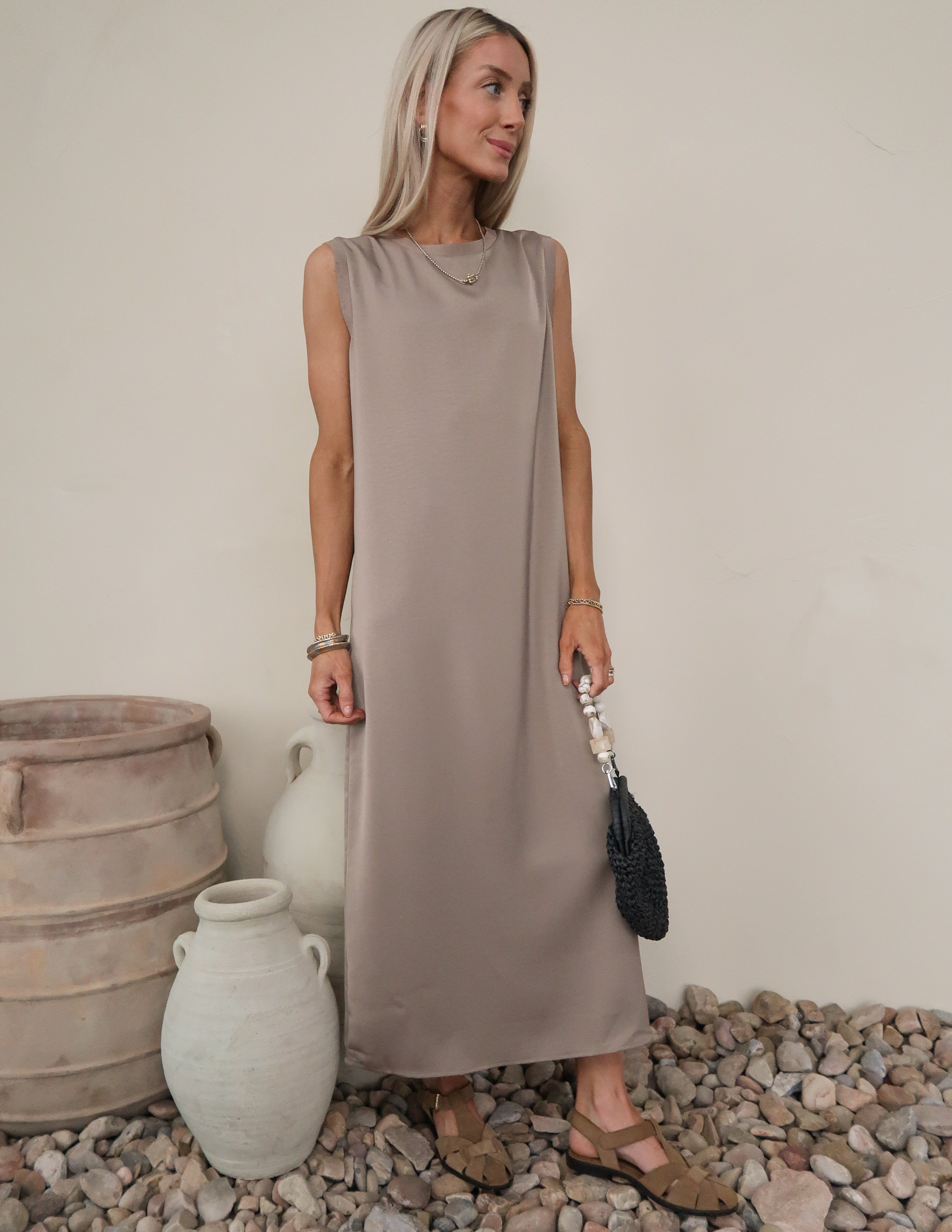Afterglow Satin Dress