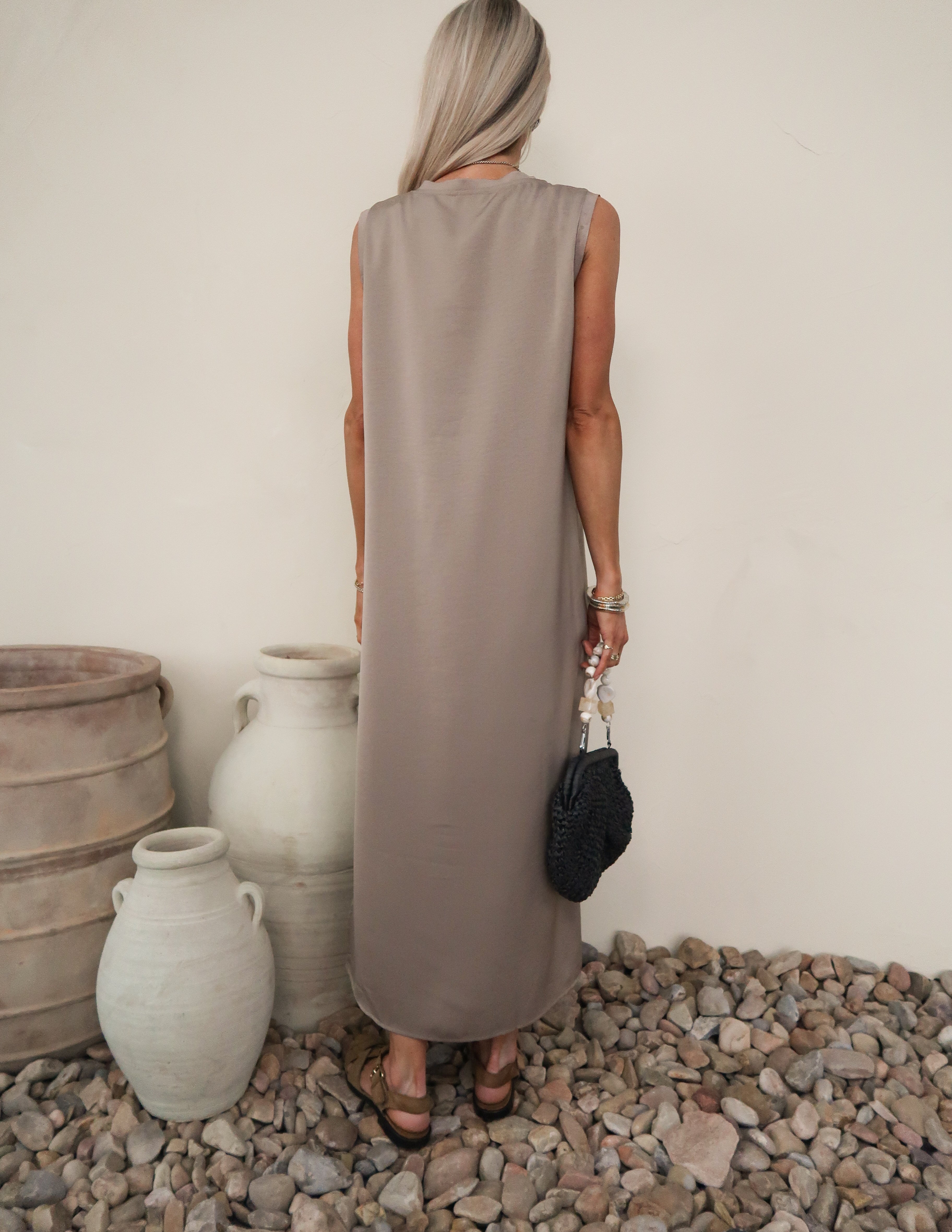 Afterglow Satin Dress