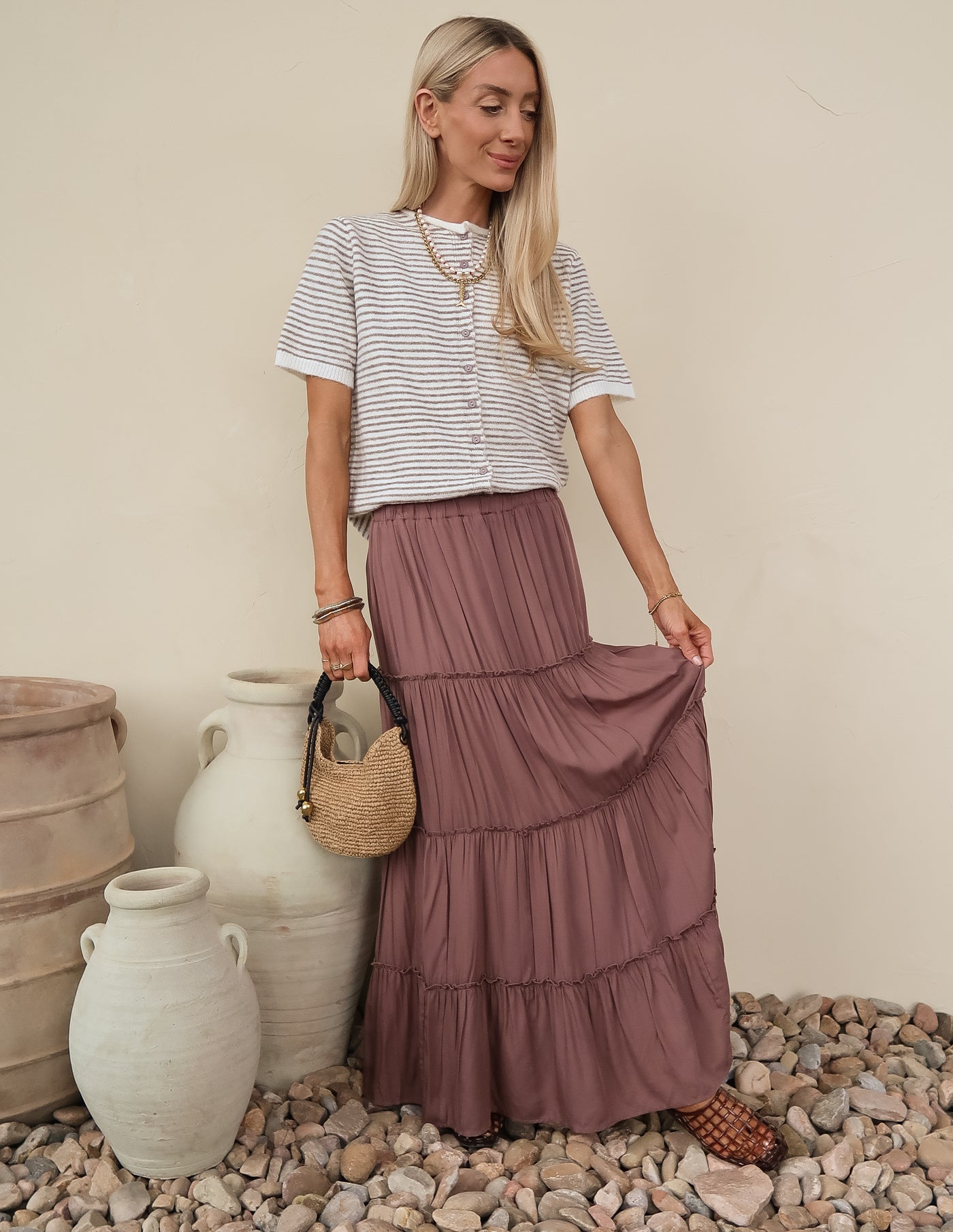 Simone Tiered Maxi Skirt