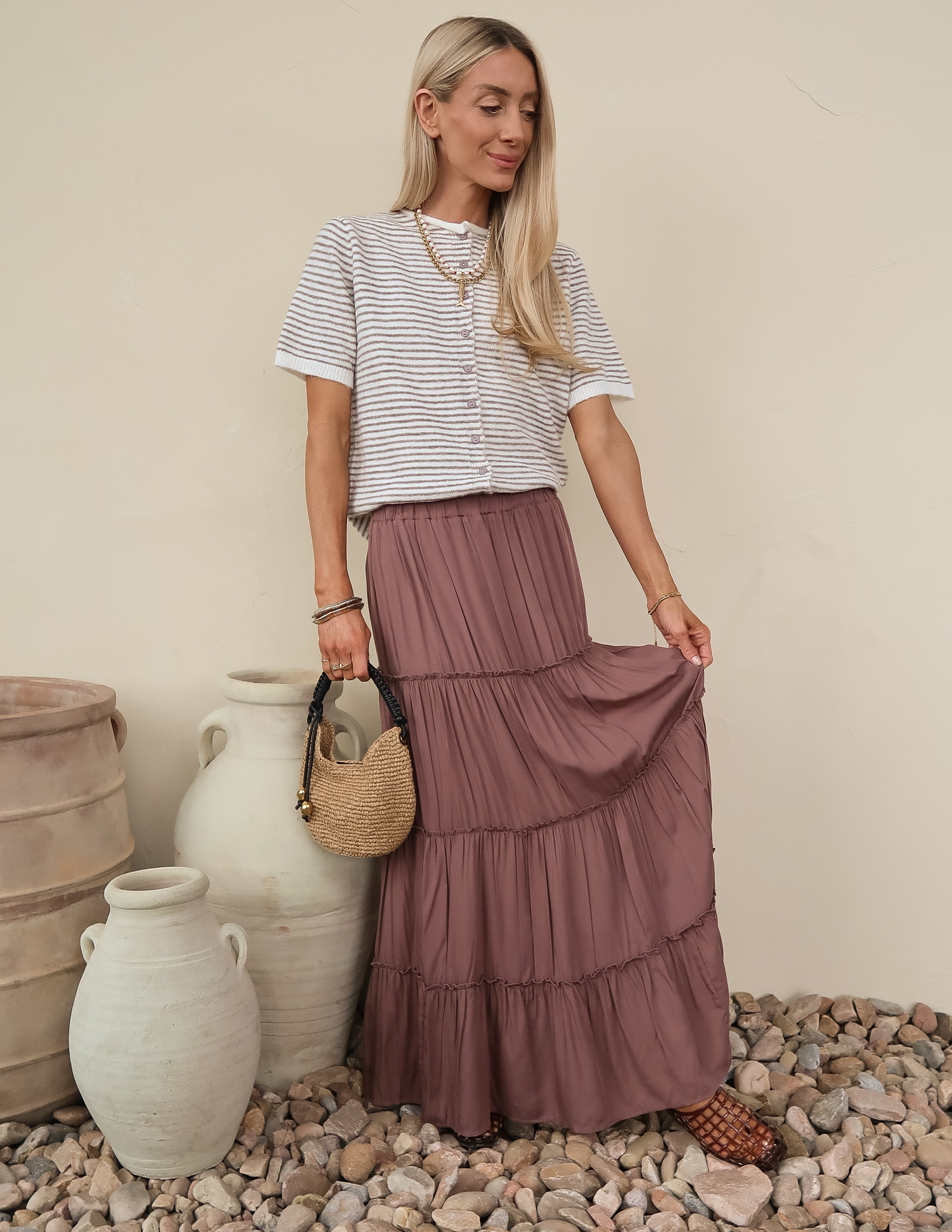 Simone Tiered Maxi Skirt