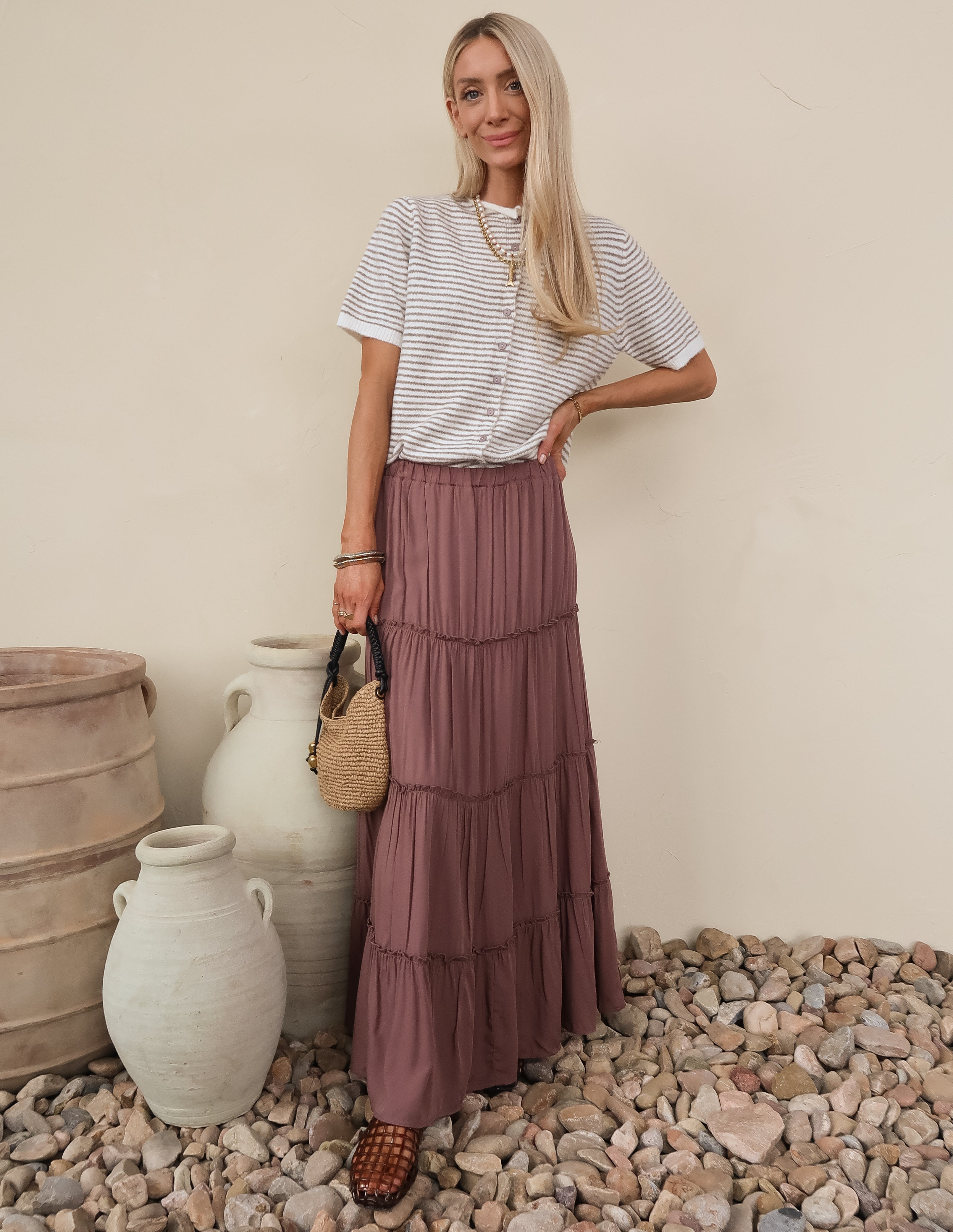 Simone Tiered Maxi Skirt