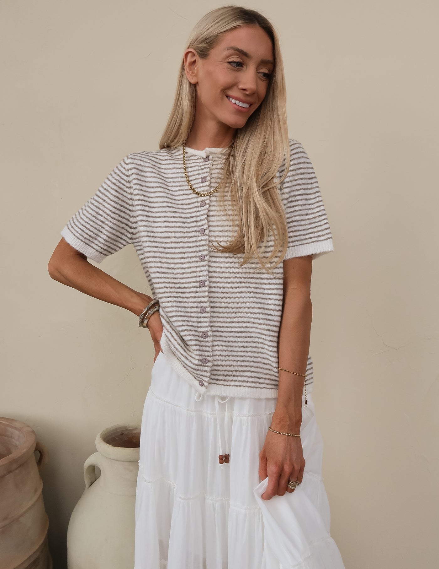 Coastal Button Knit