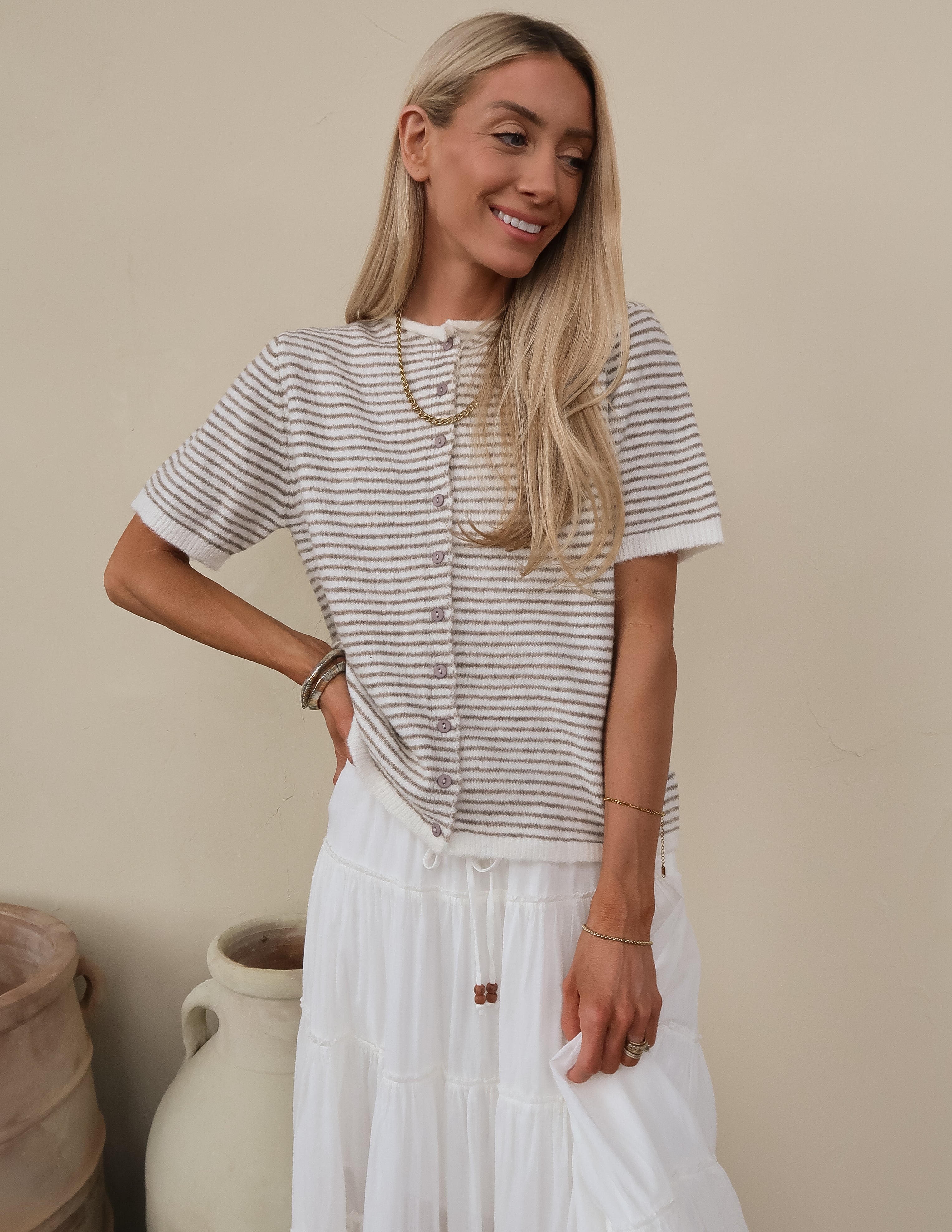 Coastal Button Knit