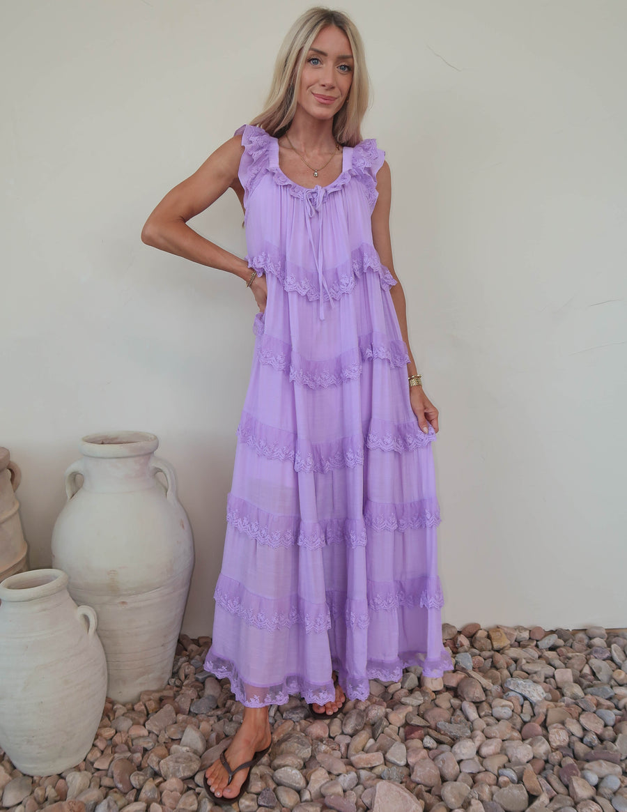 Alara Tiered Lace Dress