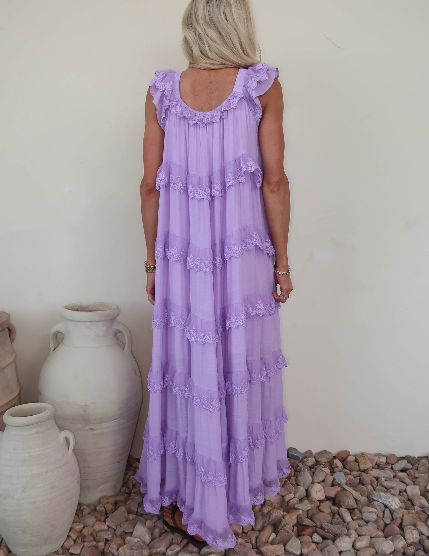 Alara Tiered Lace Dress