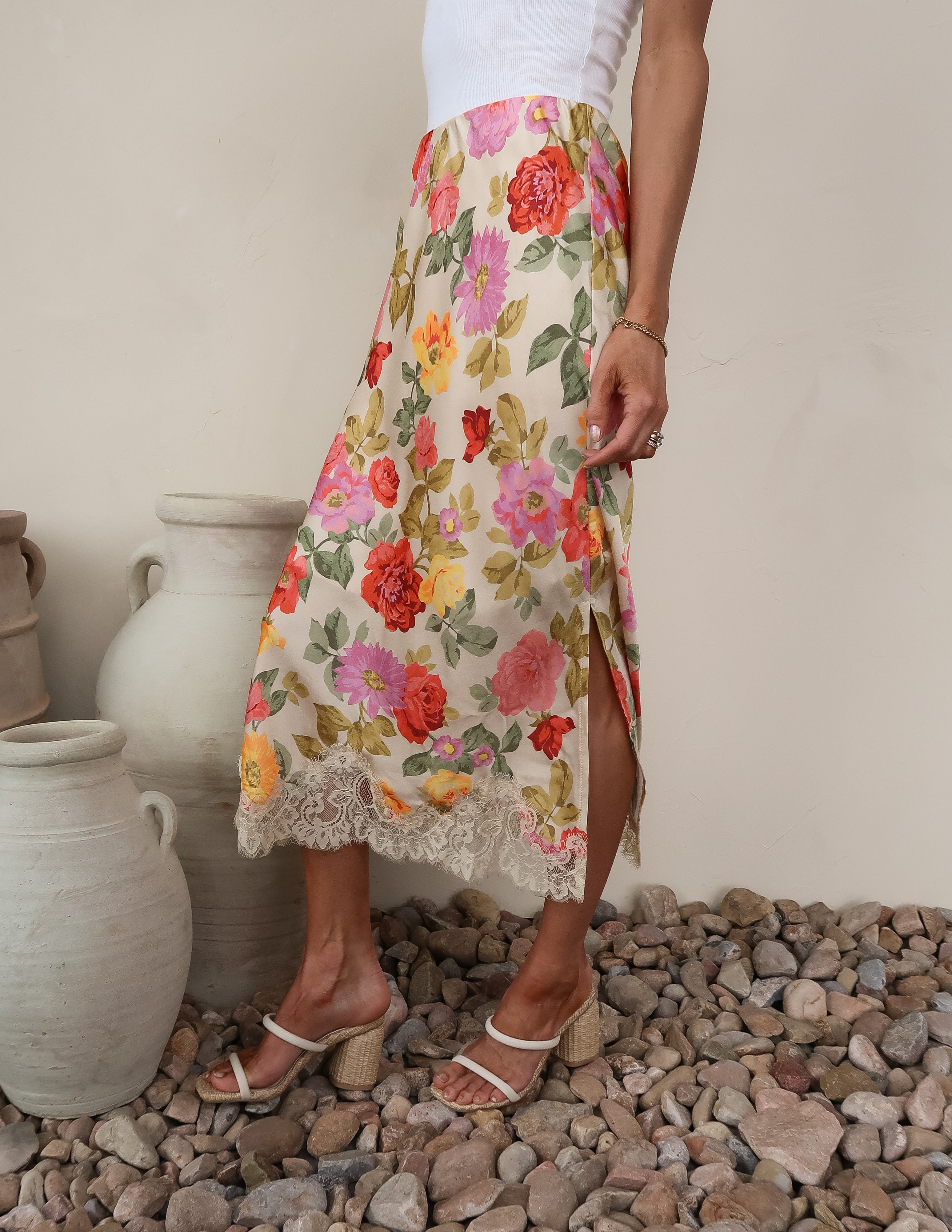 Garden Lace Midi Skirt