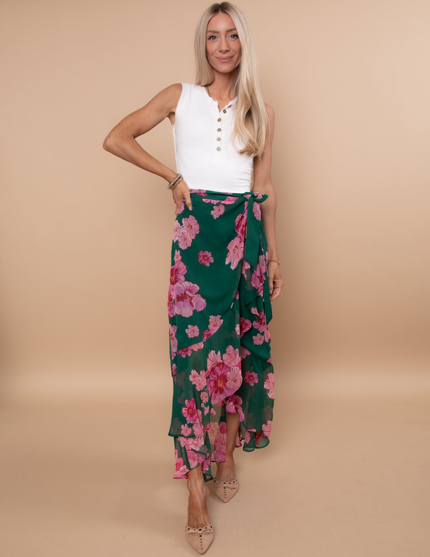 Blossom Lane Wrap Skirt
